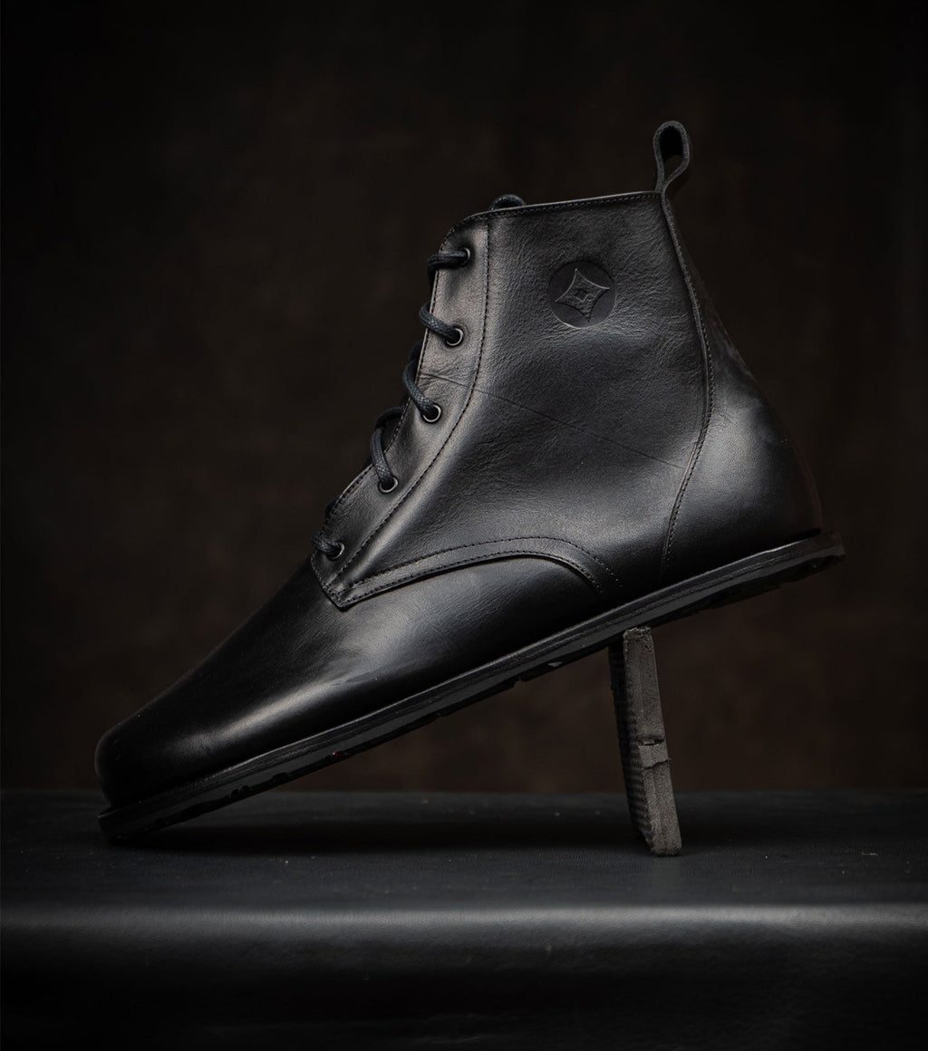 Goodyear Welted Barefoot Chukka Boots - Black - Barefoot Shoe Store