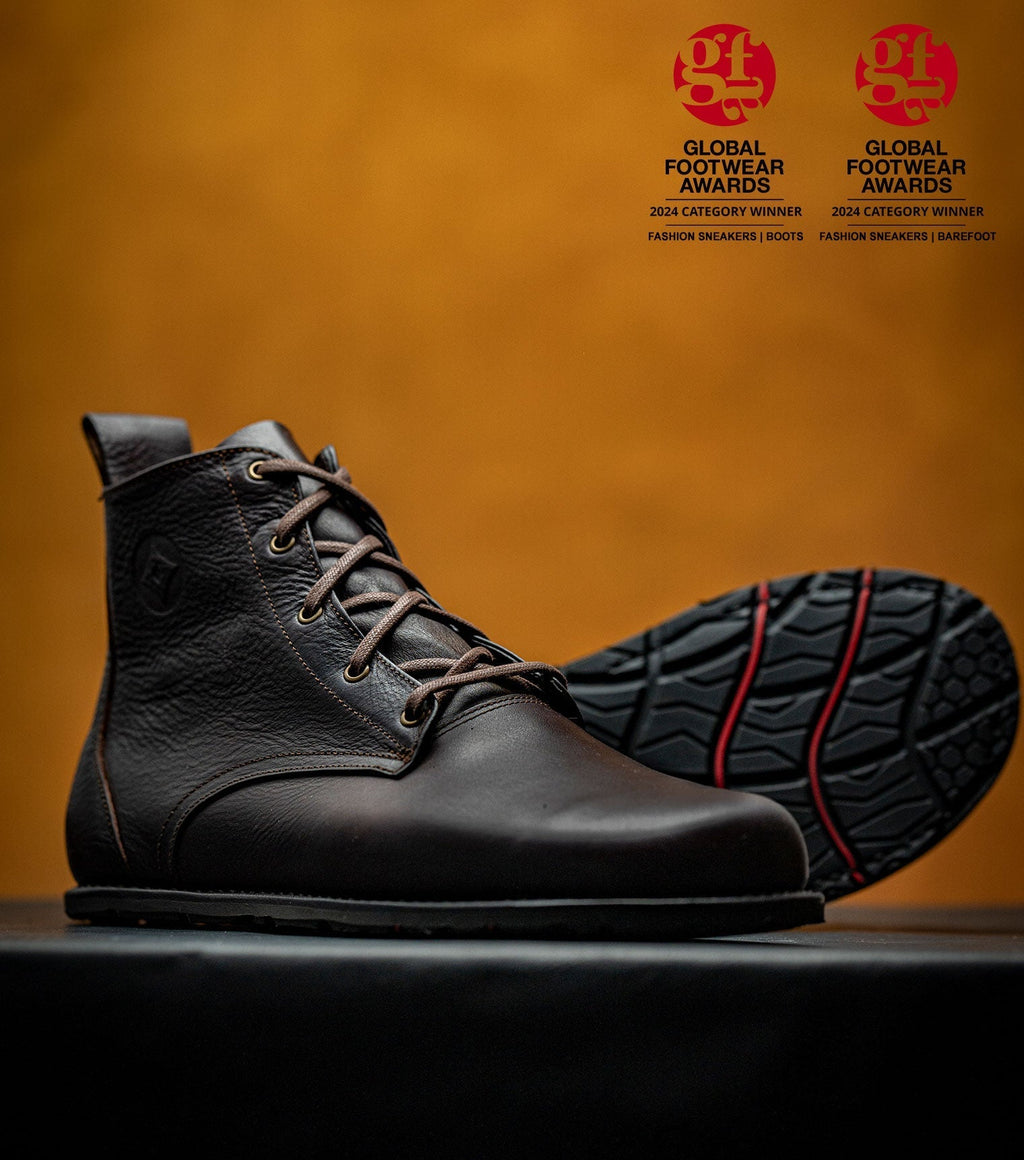 Goodyear Welted Barefoot Chukka Boots - Chocolate Brown - Barefoot Shoe Store