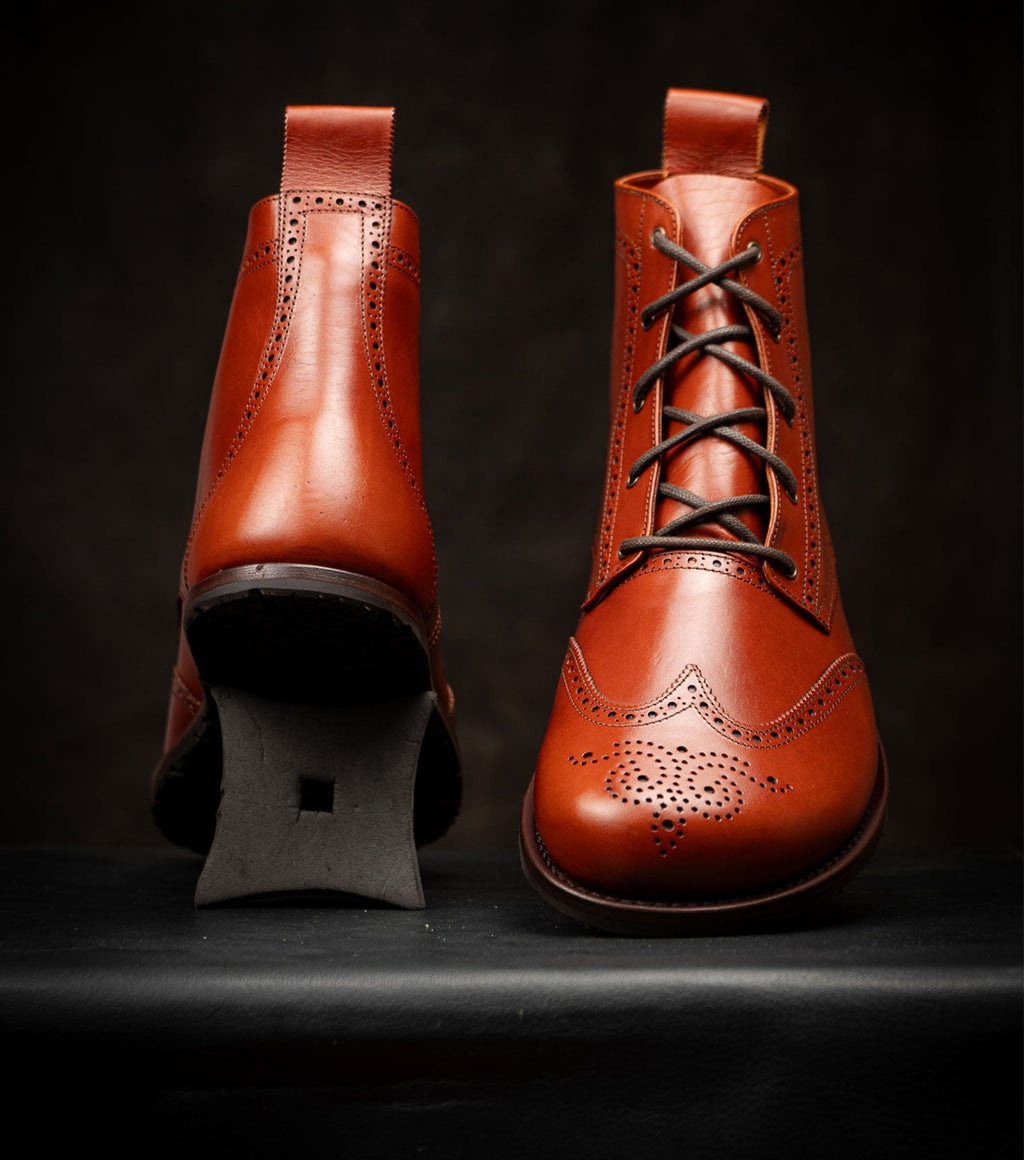 Goodyear Welted Barefoot Chukka Brogue Boots - Barefoot Shoe Store