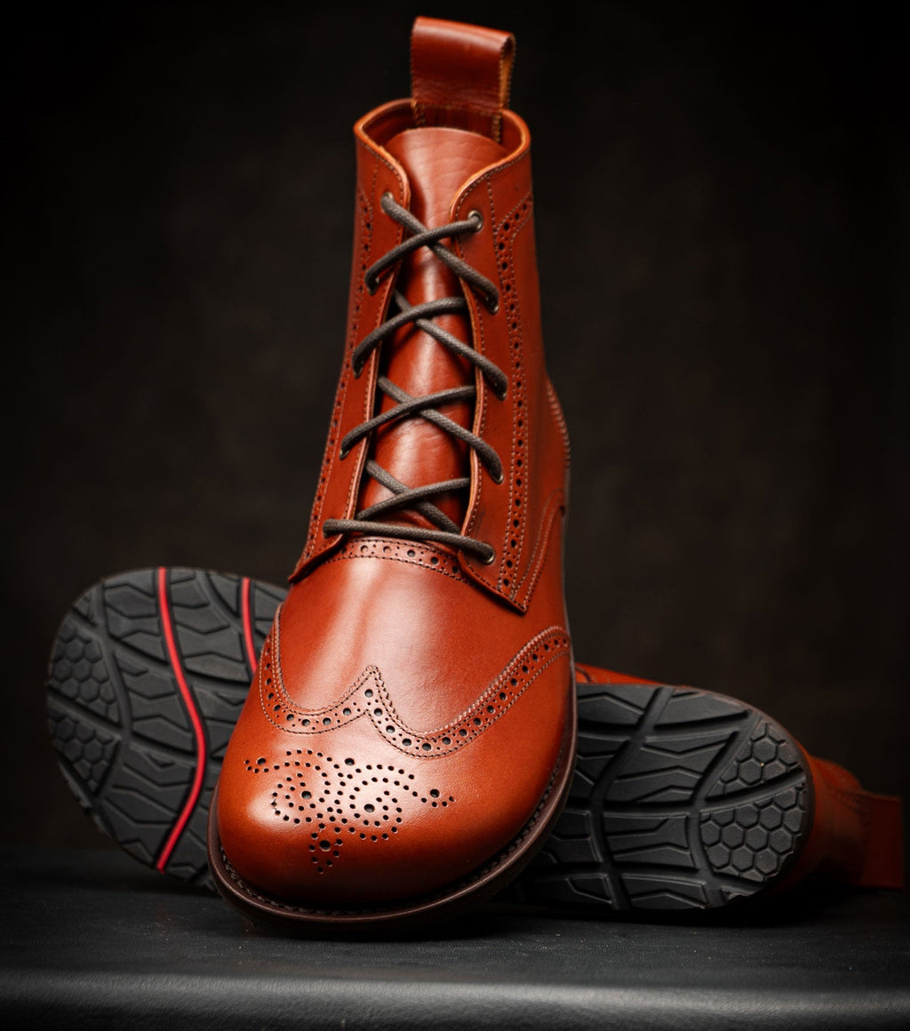 Goodyear Welted Barefoot Chukka Brogue Boots - Barefoot Shoe Store