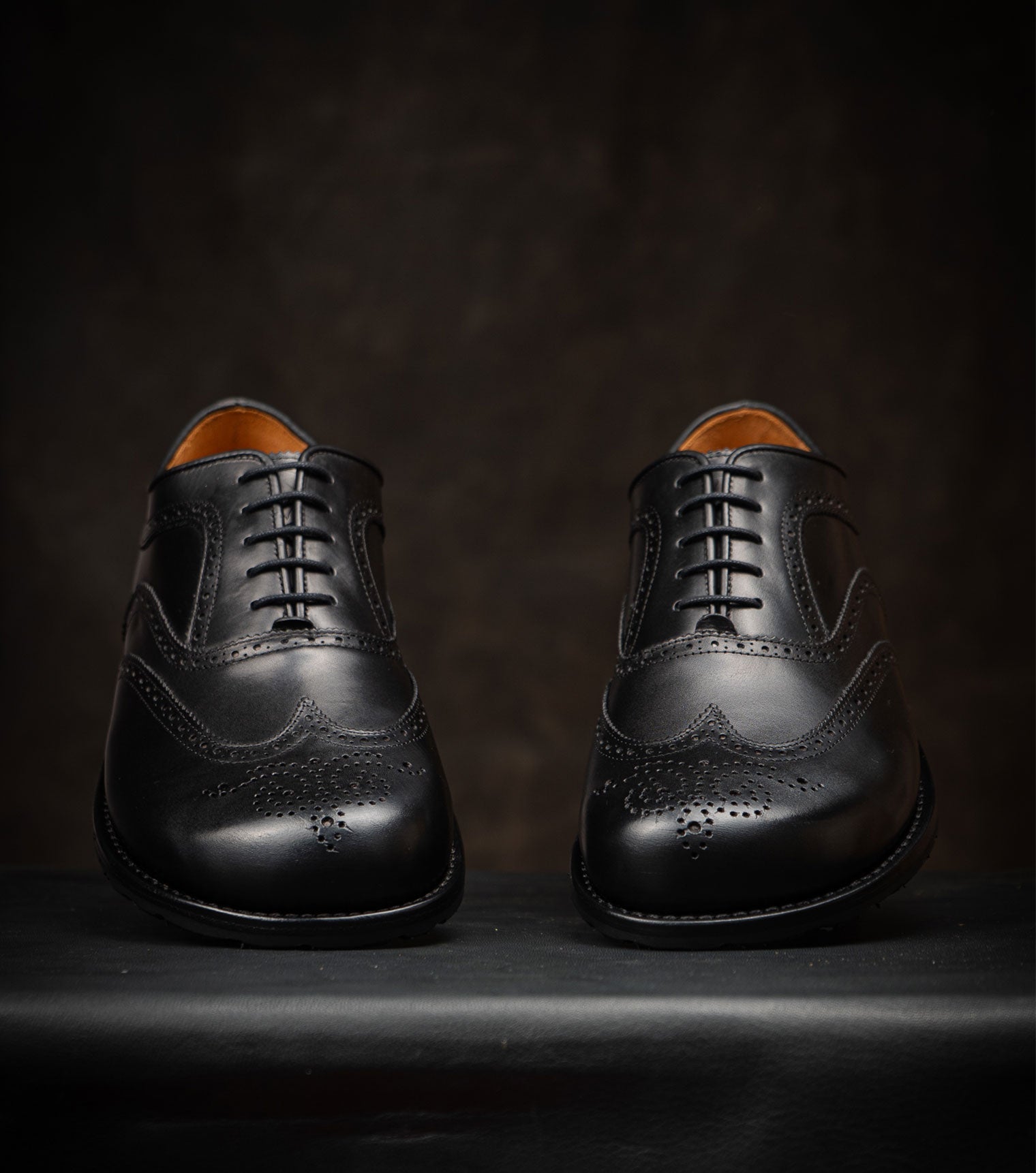 Goodyear Welted Barefoot Oxford Brogue Black - Barefoot Shoe Store