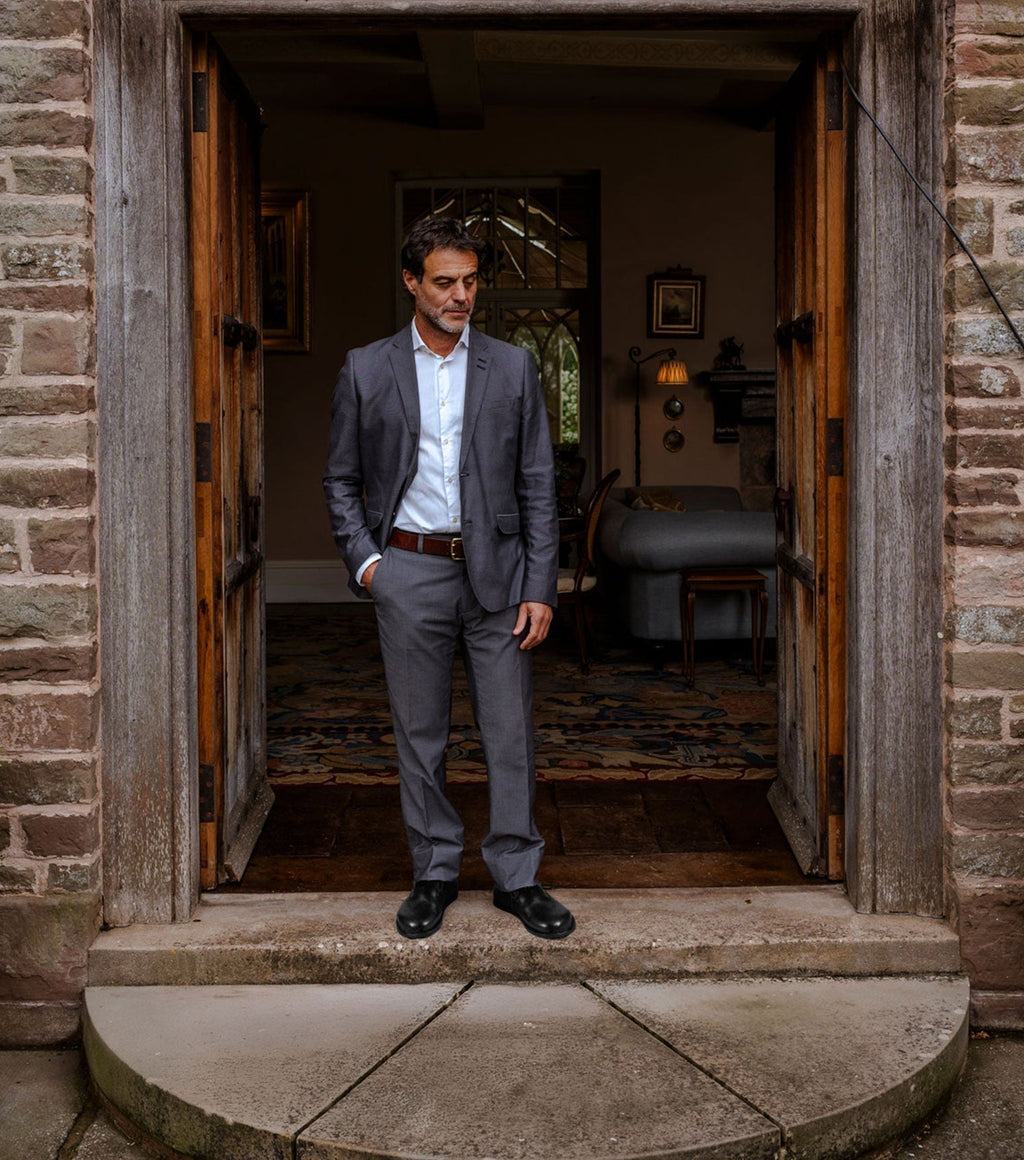 Goodyear Welted Barefoot Oxford Brogue Black - Barefoot Shoe Store