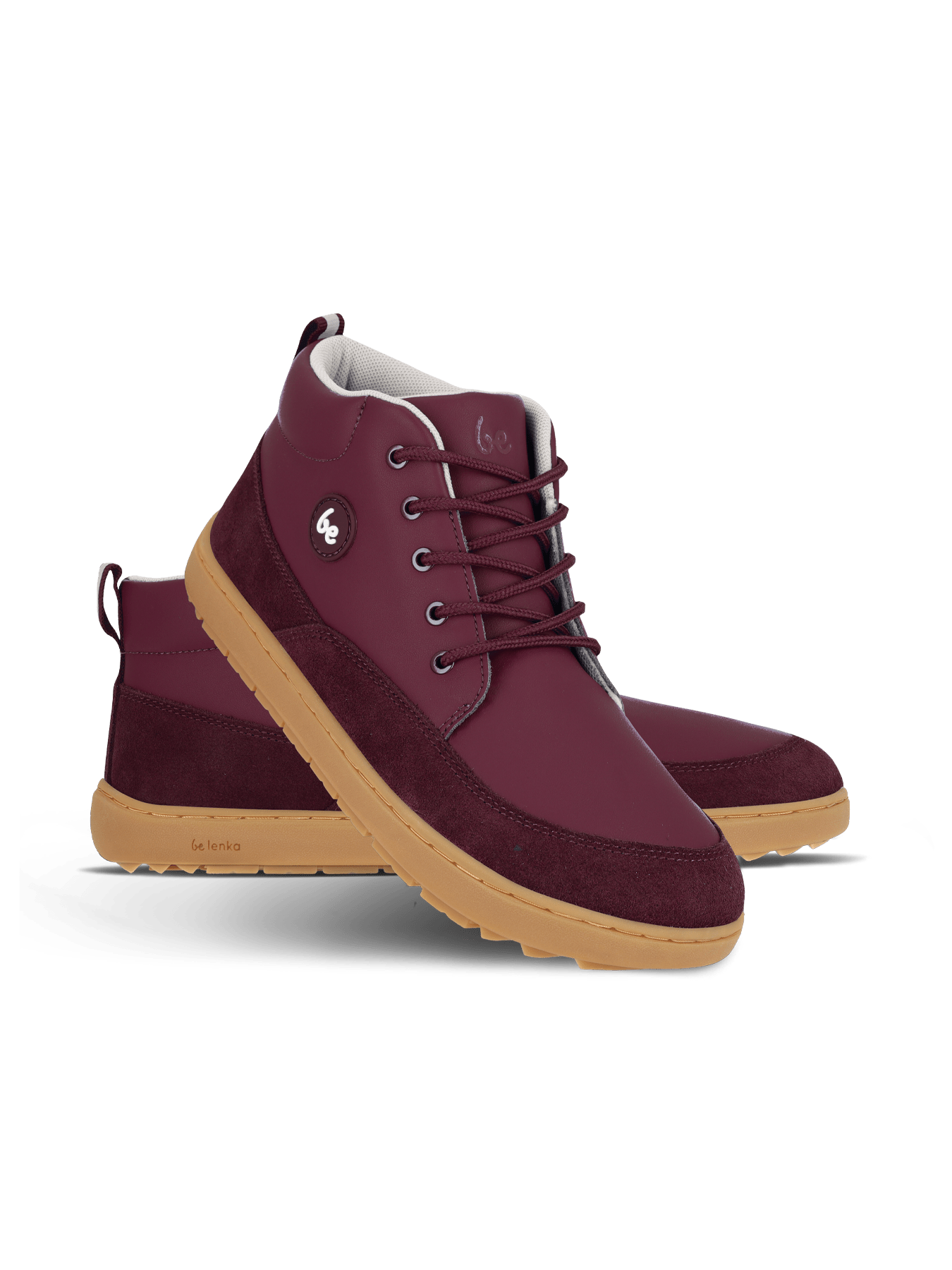 Kid's barefoot boots Be Lenka Elio Junior - Berry - Barefoot Shoe Store