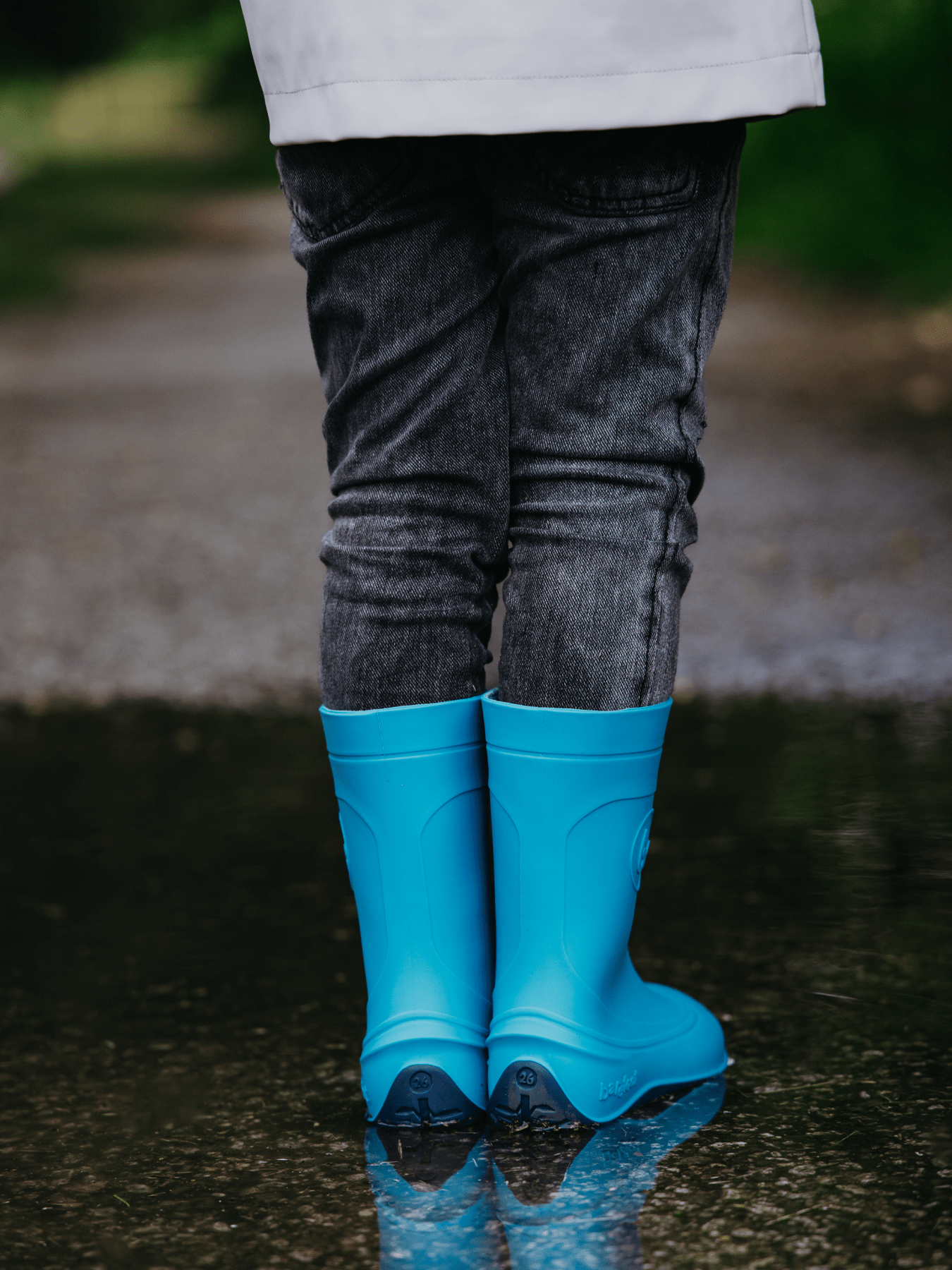 Kids Barefoot Rain Boots Be Lenka Pudds - Aqua Blue - Barefoot Shoe Store