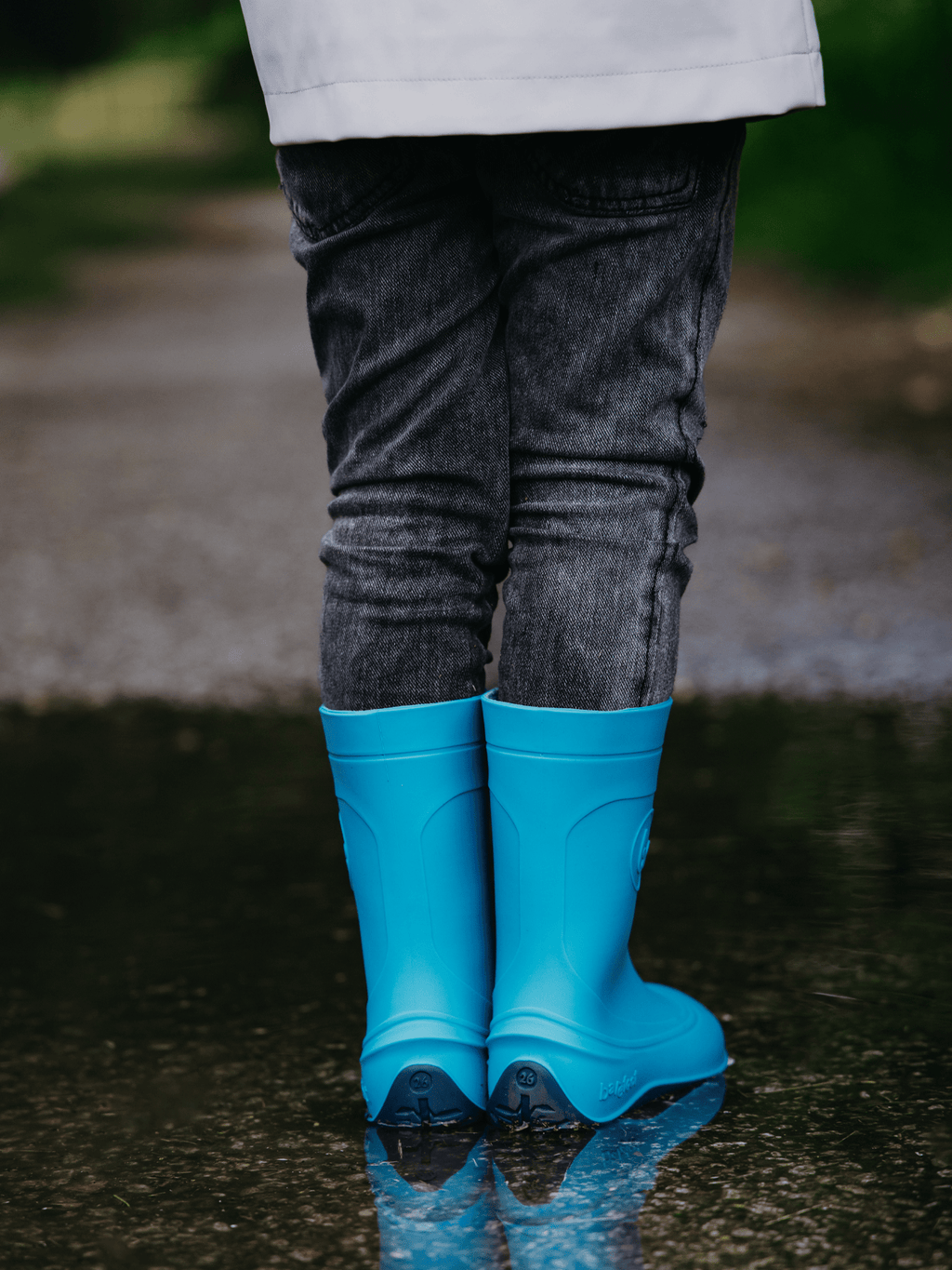 Kids Barefoot Rain Boots Be Lenka Pudds - Aqua Blue - Barefoot Shoe Store