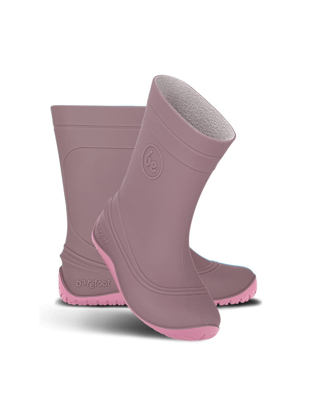 Kids Barefoot Rain Boots Be Lenka Pudds - Misty Pink - Barefoot Shoe Store