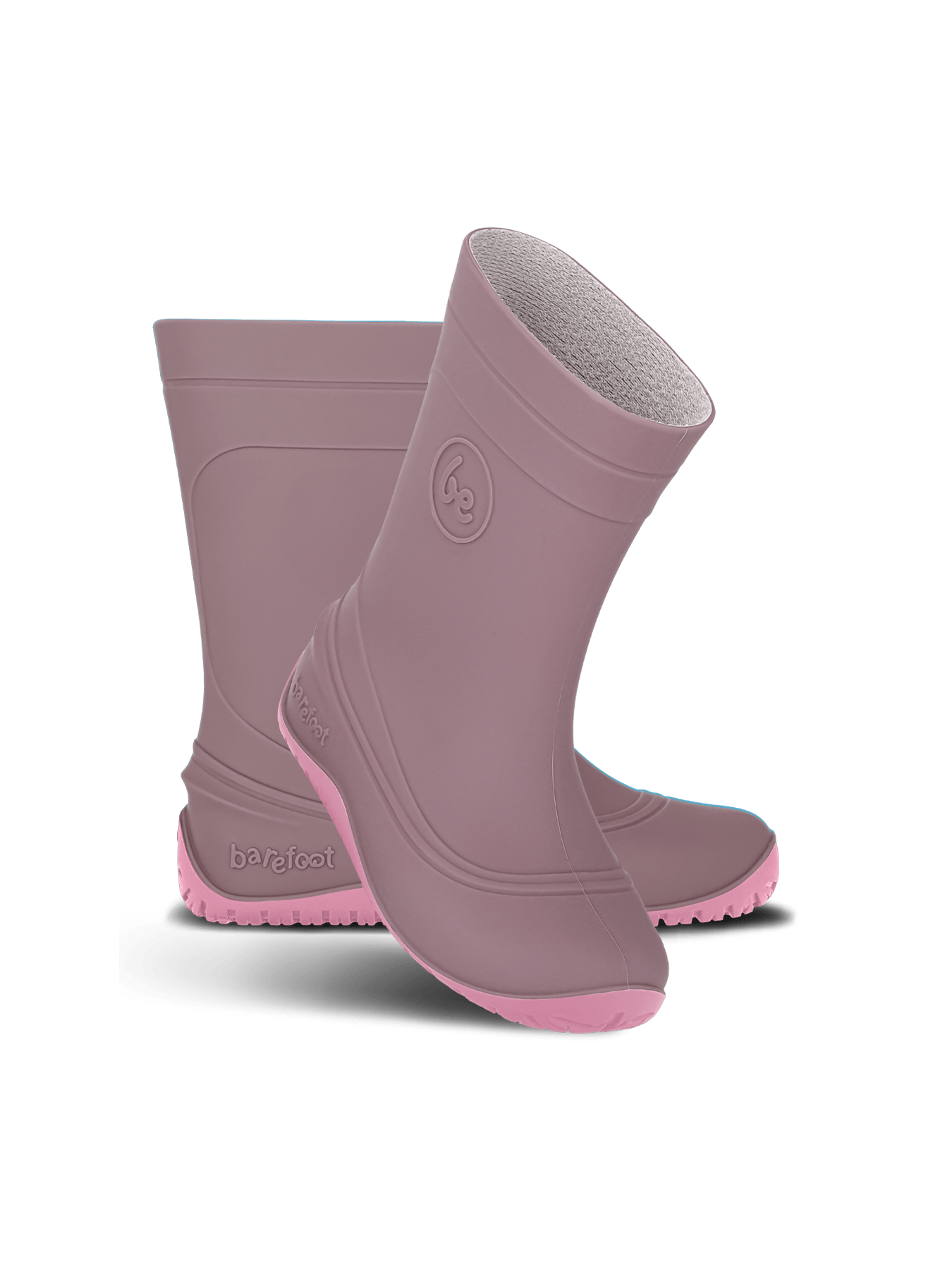 Kids Barefoot Rain Boots Be Lenka Pudds - Misty Pink - Barefoot Shoe Store