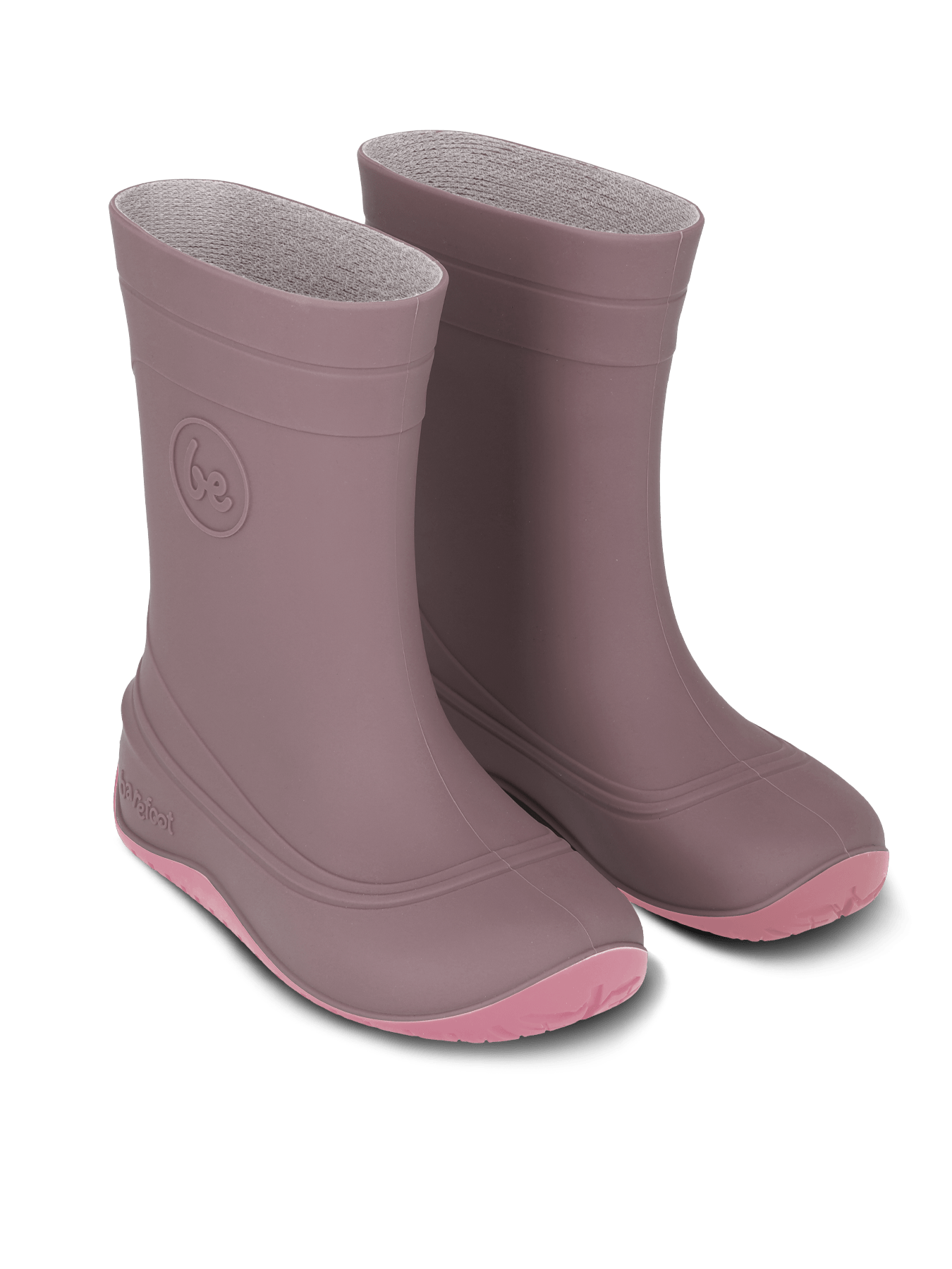 Kids Barefoot Rain Boots Be Lenka Pudds - Misty Pink - Barefoot Shoe Store