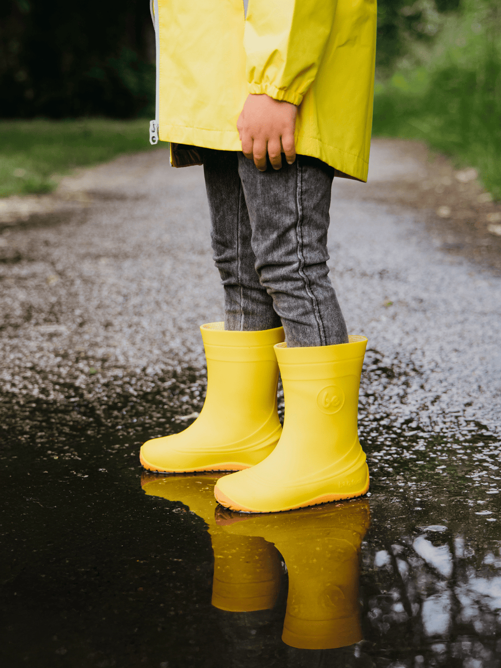 Kids Barefoot Rain Bootss Be Lenka Pudds - Yellow - Barefoot Shoe Store
