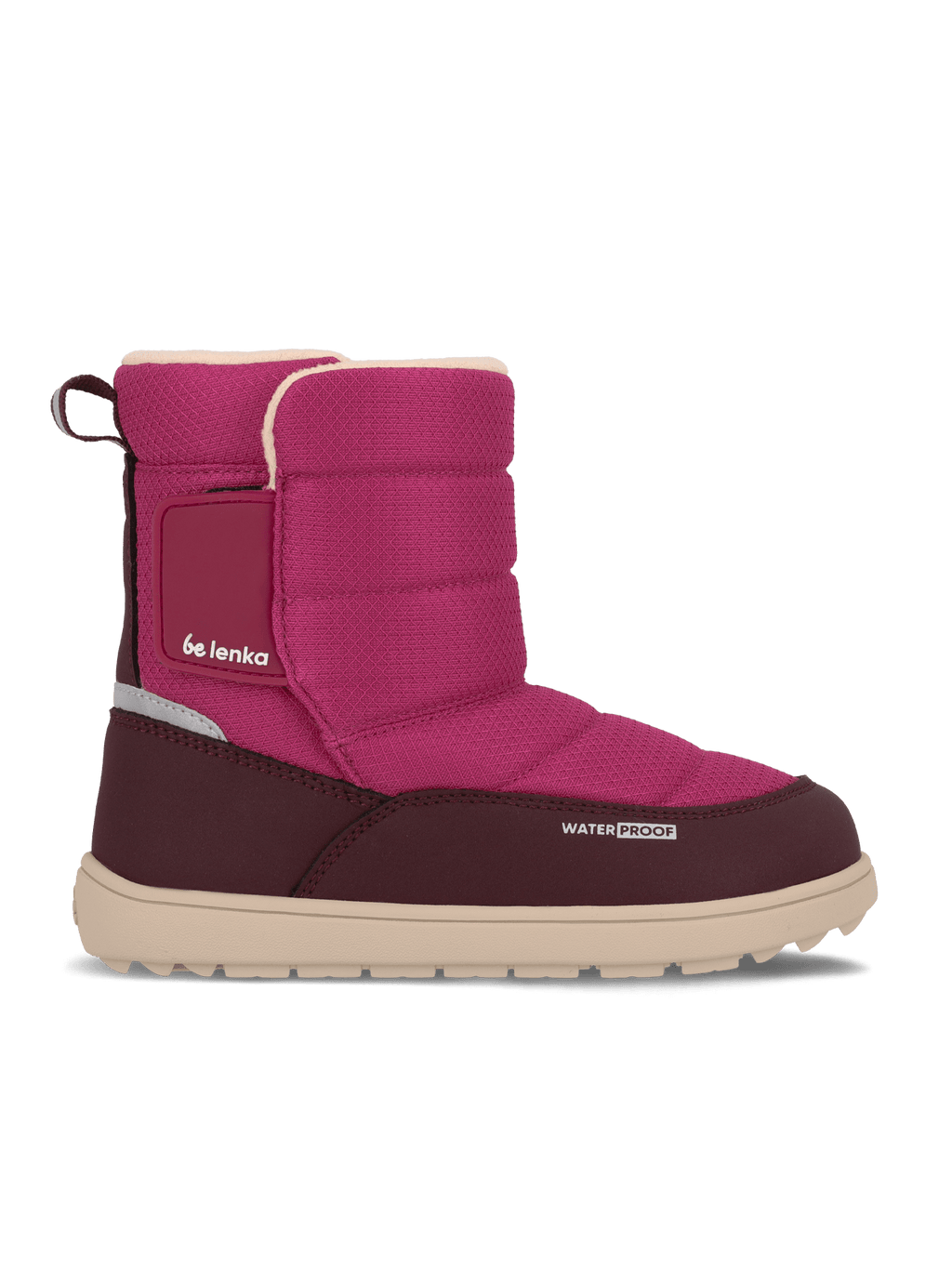 Kid's barefoot snow boots Be Lenka Ailo Junior - Berry - Barefoot Shoe Store