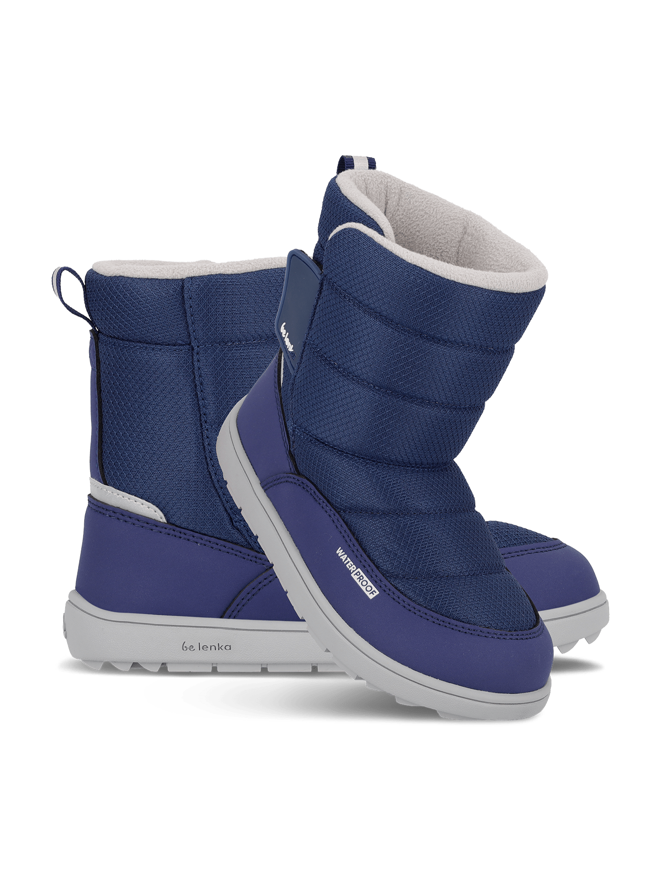 Kid's barefoot snow boots Be Lenka Ailo Junior - Dark Blue - Barefoot Shoe Store
