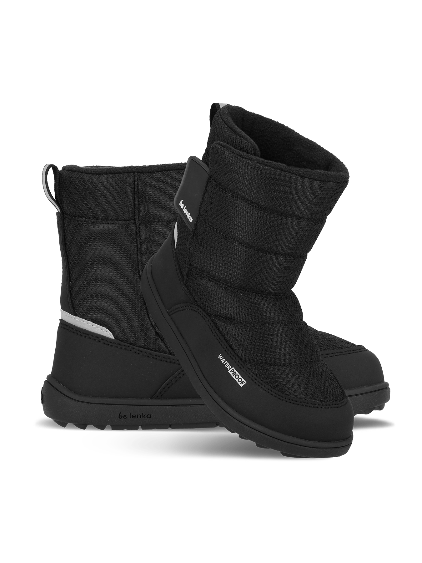 Kid's barefoot snow boots Be Lenka Ailo Kids - All Black - Barefoot Shoe Store
