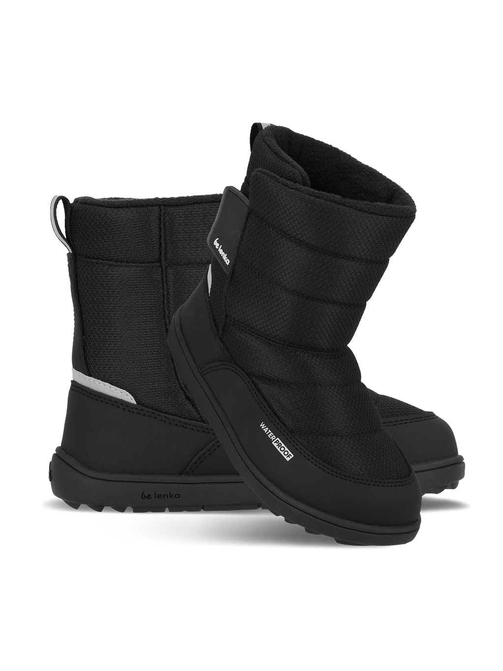 Kid's barefoot snow boots Be Lenka Ailo Kids - All Black - Barefoot Shoe Store