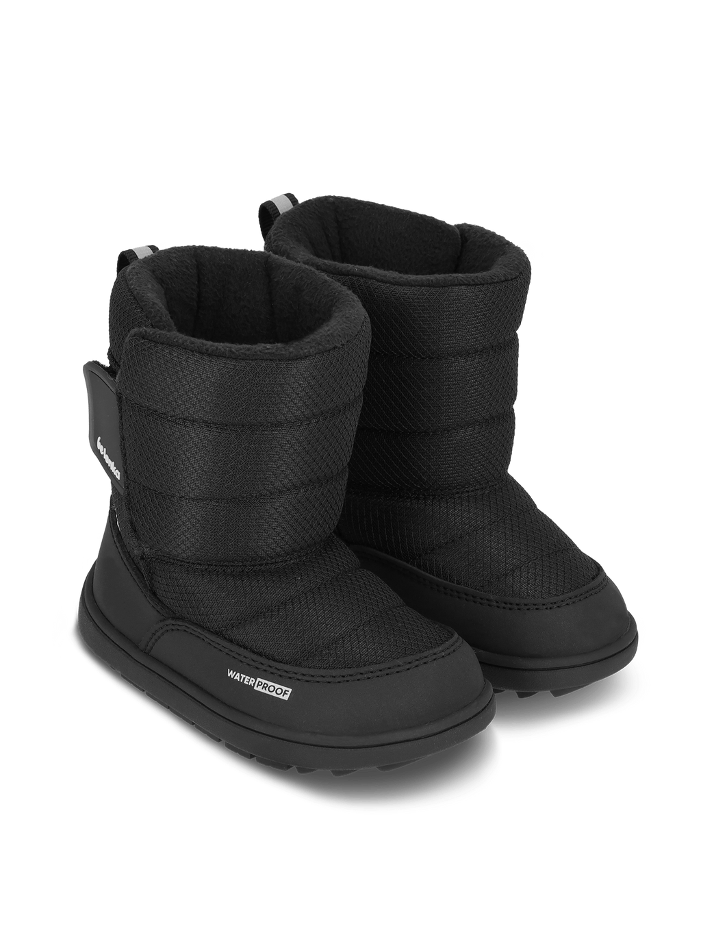 Kid's barefoot snow boots Be Lenka Ailo Preschool - All Black - Barefoot Shoe Store