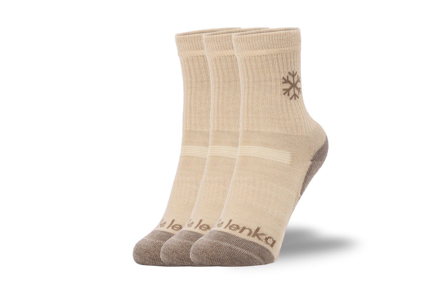 Kids barefoot Socks Be Lenka Kids - Crew - Merino Wool - Beige - 3 pack - Barefoot Shoe Store