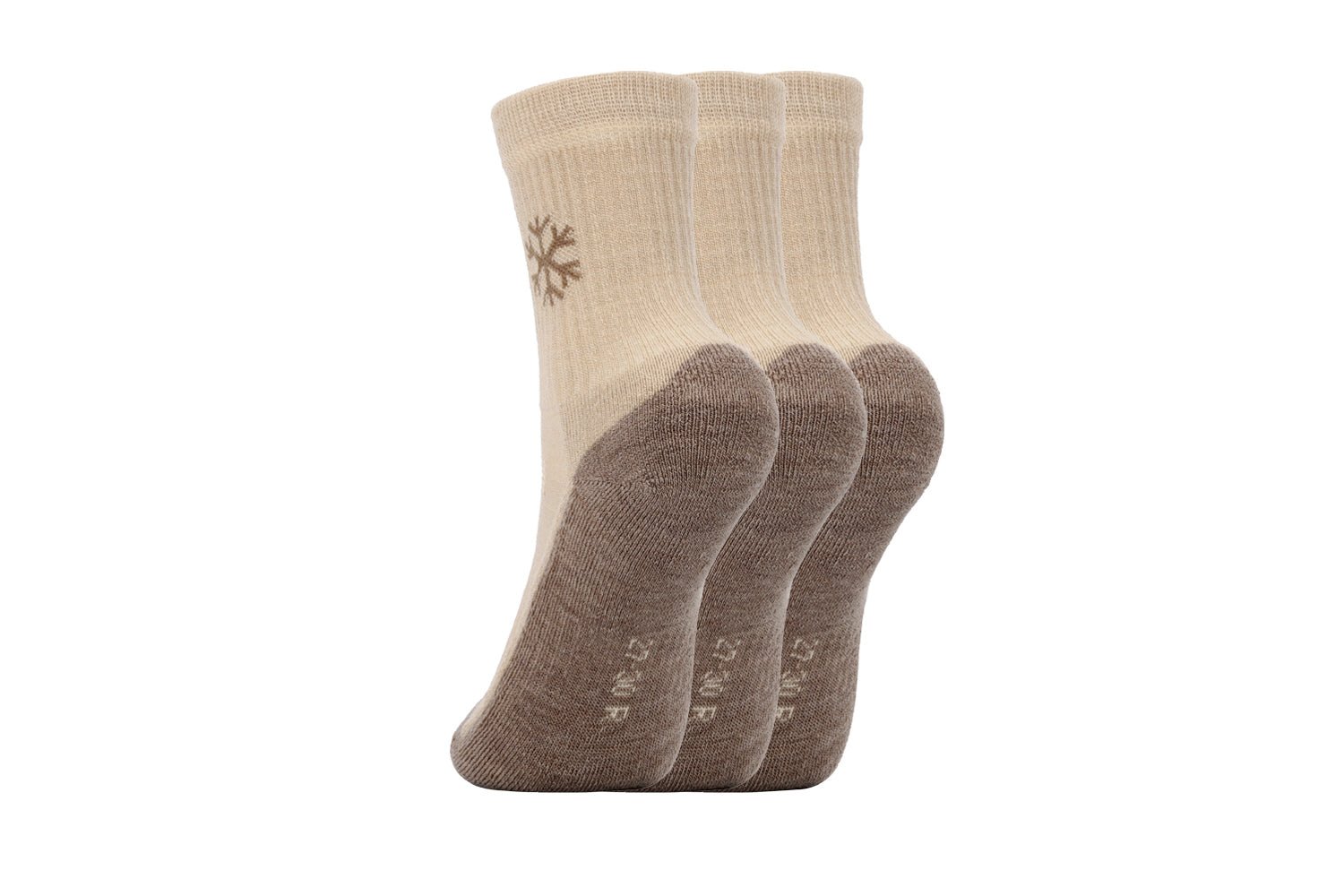 Kids barefoot Socks Be Lenka Kids - Crew - Merino Wool - Beige - 3 pack - Barefoot Shoe Store