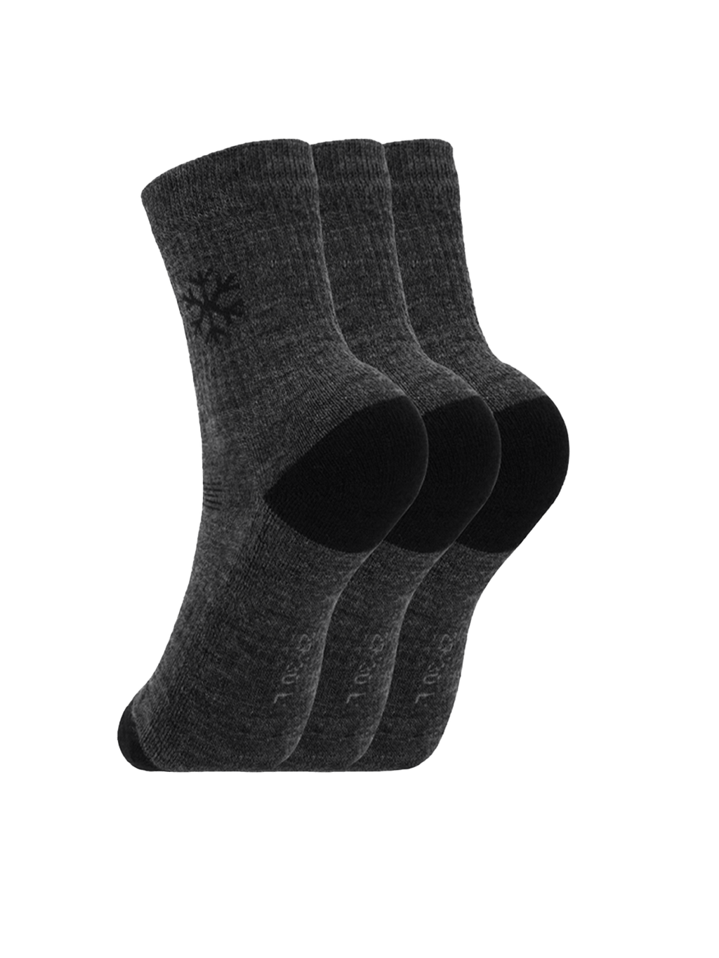 Kids barefoot Socks Be Lenka Kids - Crew - Merino Wool - Grey - 3 pack - Barefoot Shoe Store