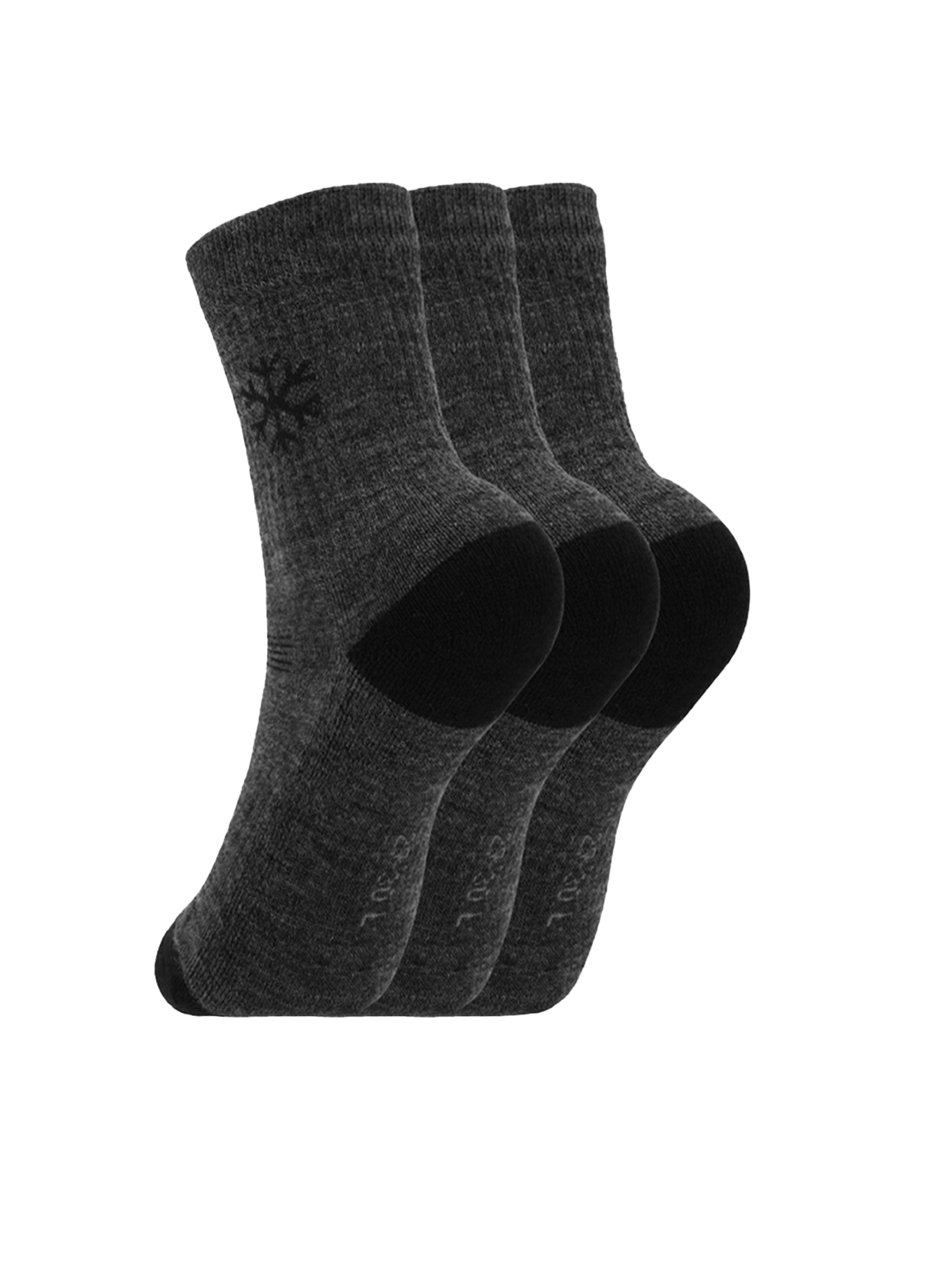 Kids barefoot Socks Be Lenka Kids - Crew - Merino Wool - Grey - 3 pack - Barefoot Shoe Store