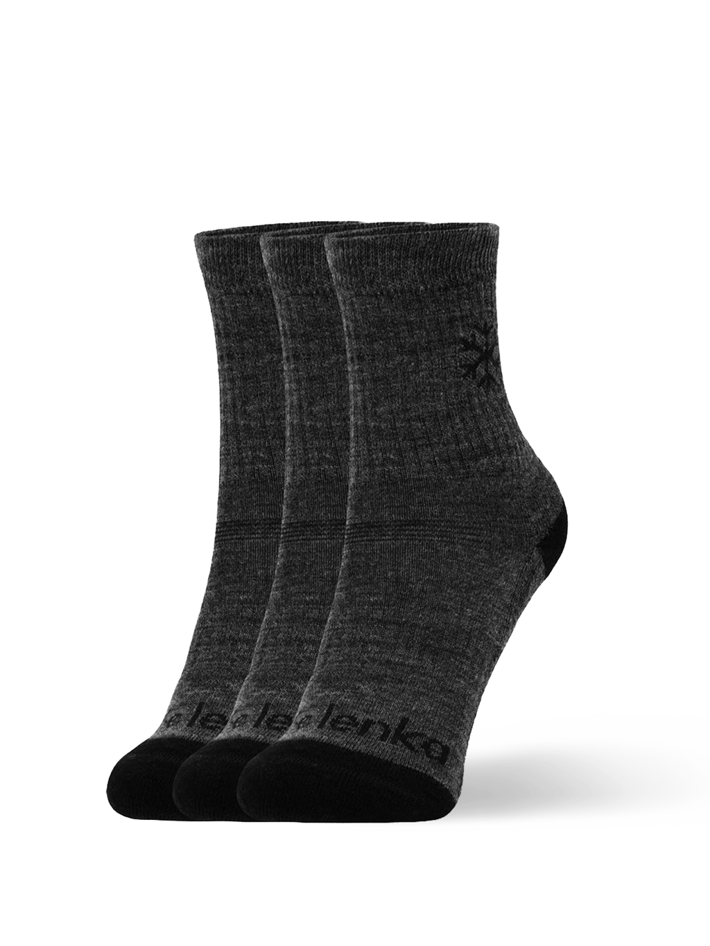 Kids barefoot Socks Be Lenka Kids - Crew - Merino Wool - Grey - 3 pack - Barefoot Shoe Store