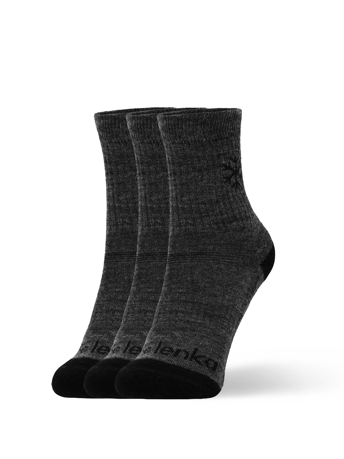 Kids barefoot Socks Be Lenka Kids - Crew - Merino Wool - Grey - 3 pack - Barefoot Shoe Store