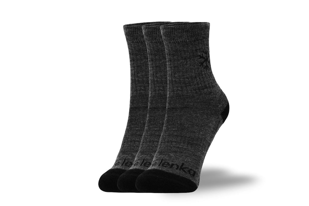 Kids barefoot Socks Be Lenka Kids - Crew - Merino Wool - Grey - 3 pack - Barefoot Shoe Store