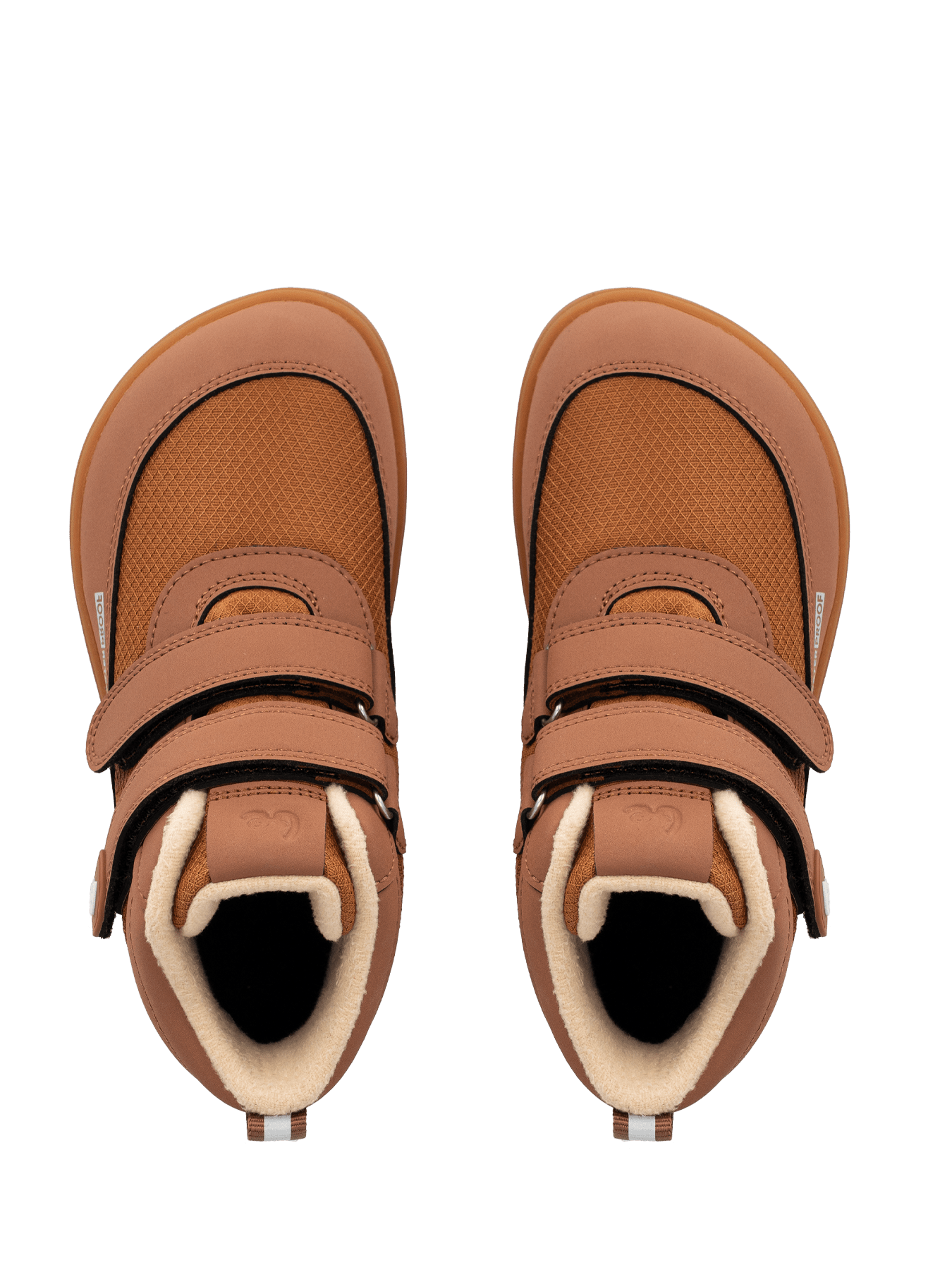 Kids winter barefoot boots Be Lenka Zippu Junior - All Brown - Barefoot Shoe Store