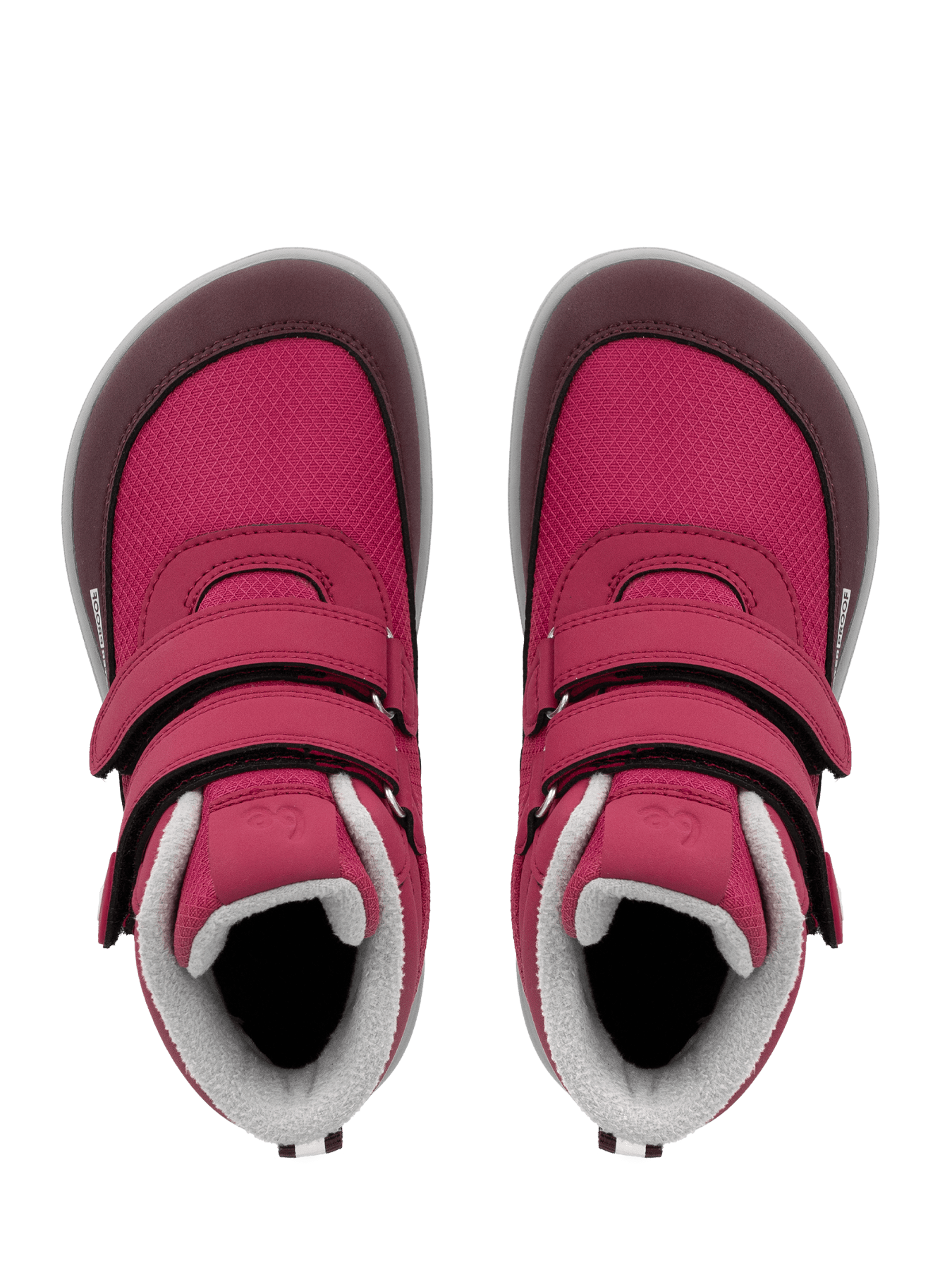 Kids winter barefoot boots Be Lenka Zippu Junior - Berry & Grey - Barefoot Shoe Store