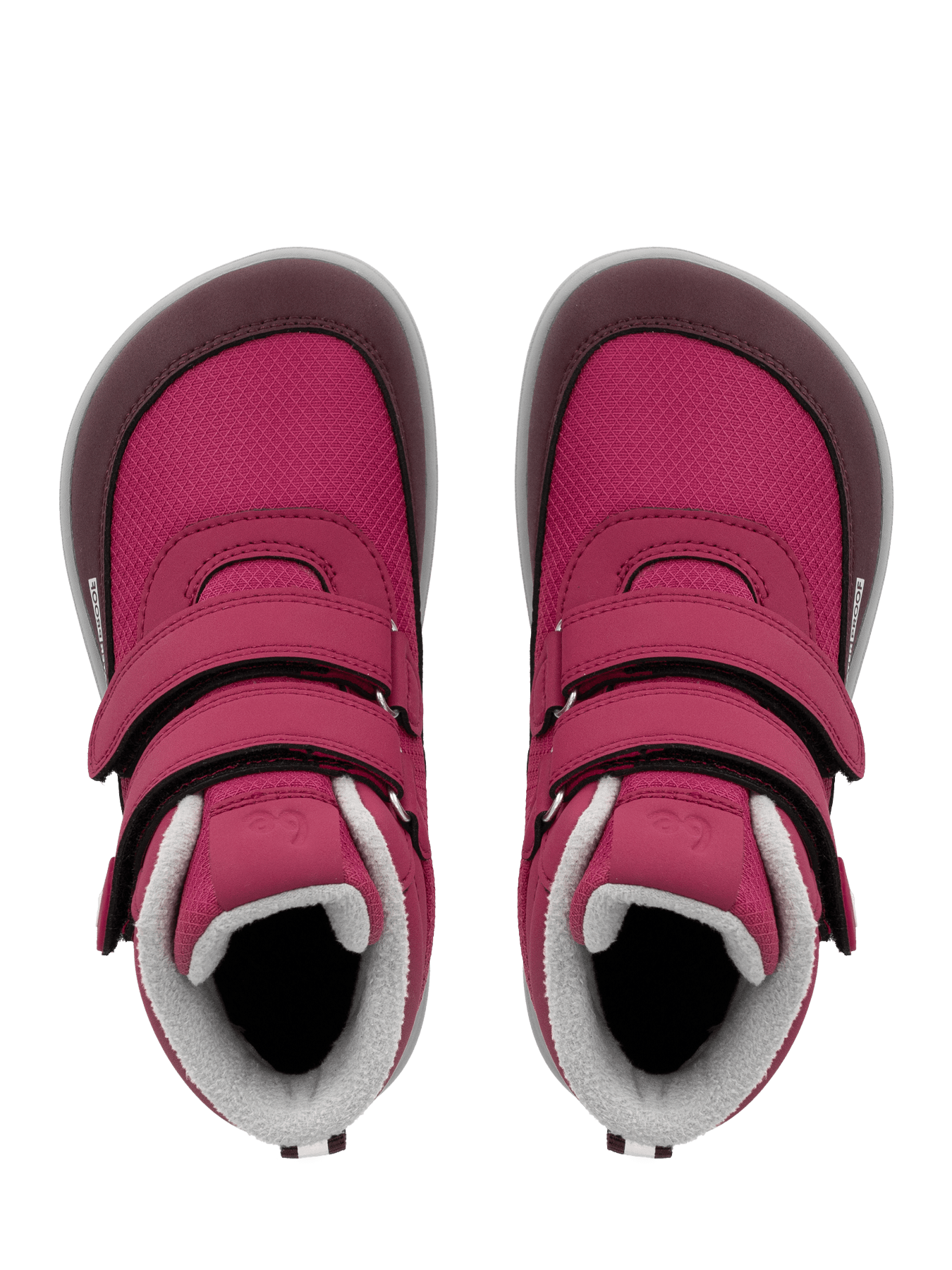 Kids winter barefoot boots Be Lenka Zippu Kids - Berry & Grey - Barefoot Shoe Store
