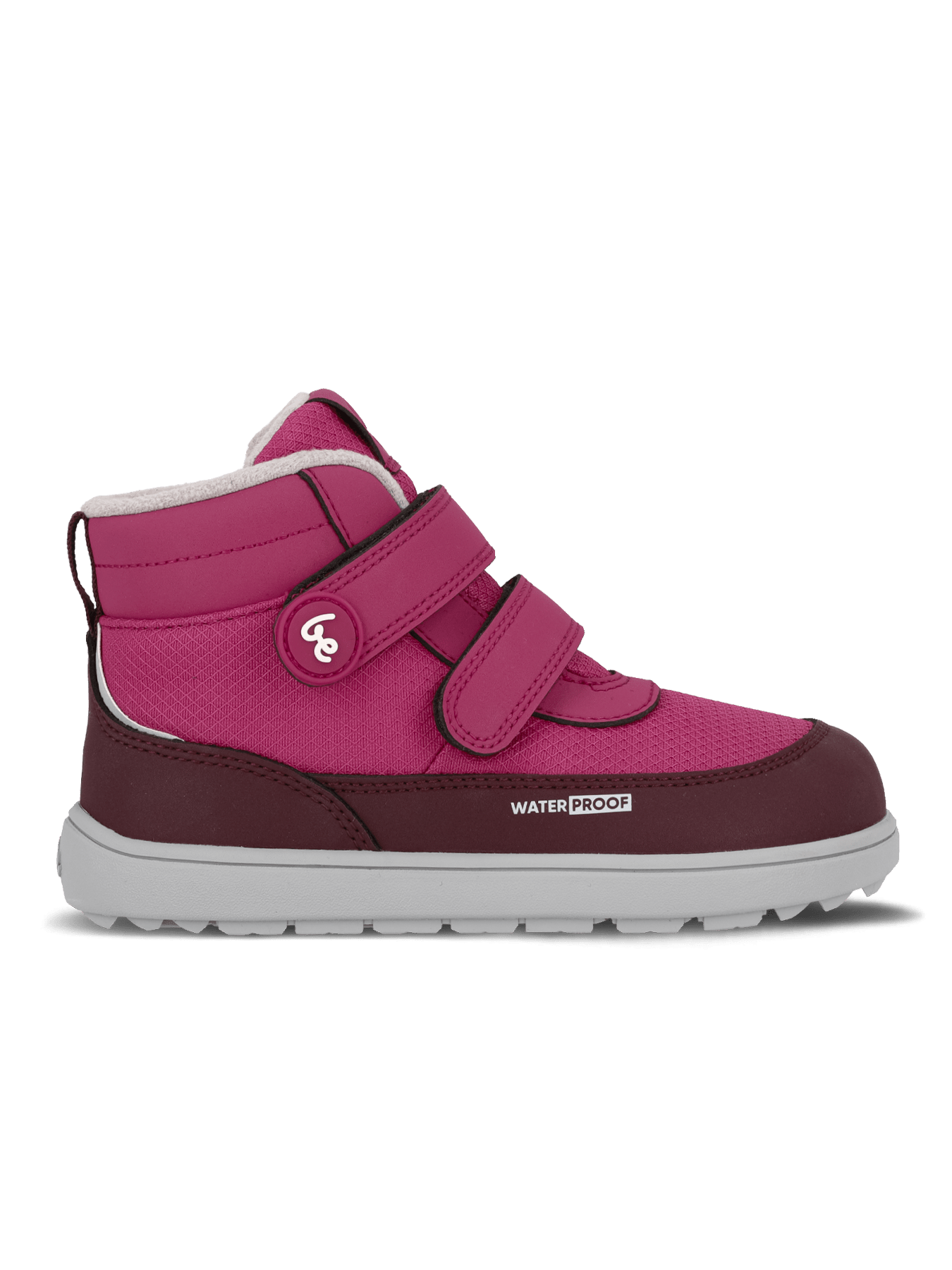 Kids winter barefoot boots Be Lenka Zippu Kids - Berry & Grey - Barefoot Shoe Store