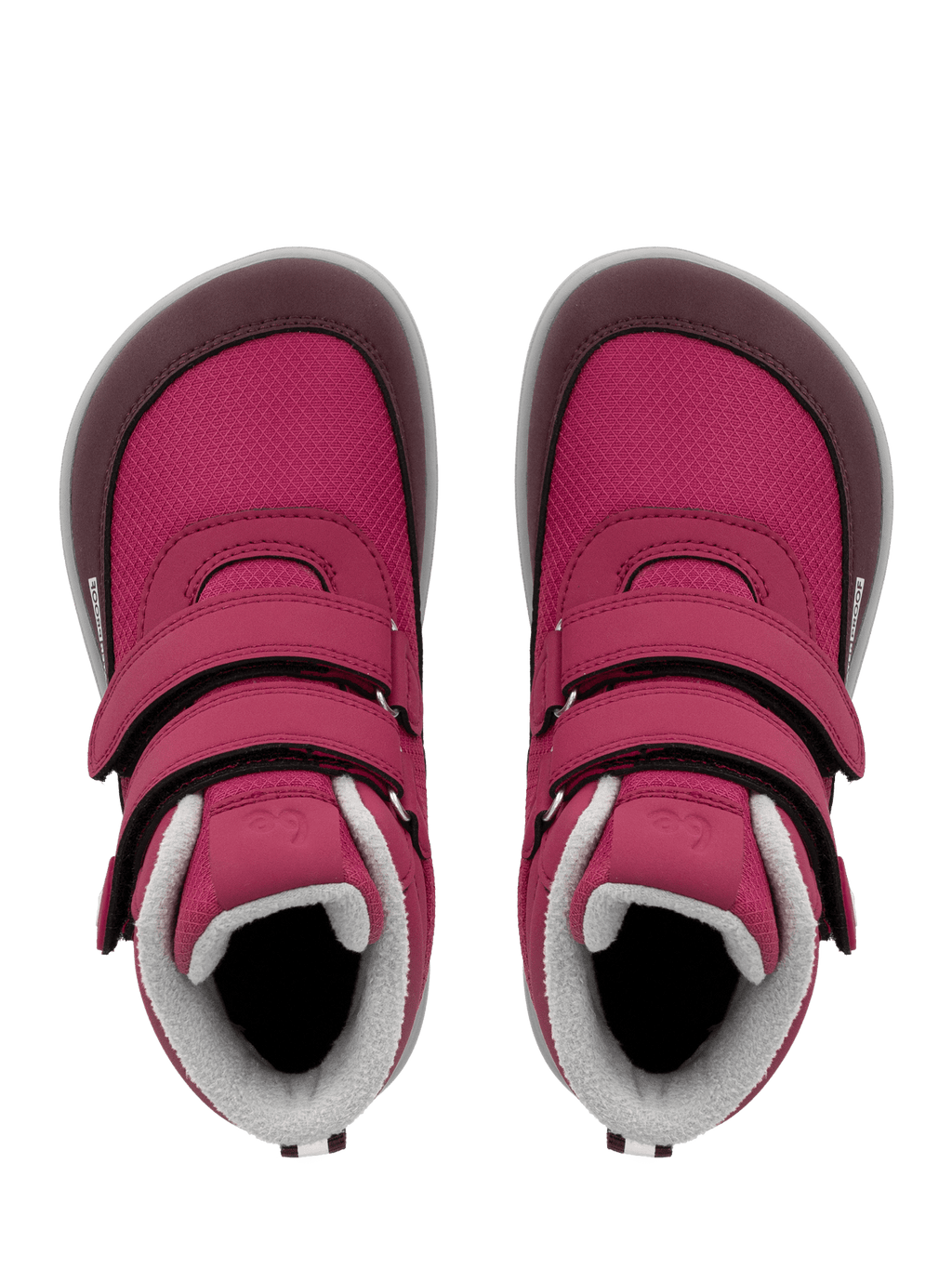 Kids winter barefoot boots Be Lenka Zippu Kids - Berry & Grey - Barefoot Shoe Store
