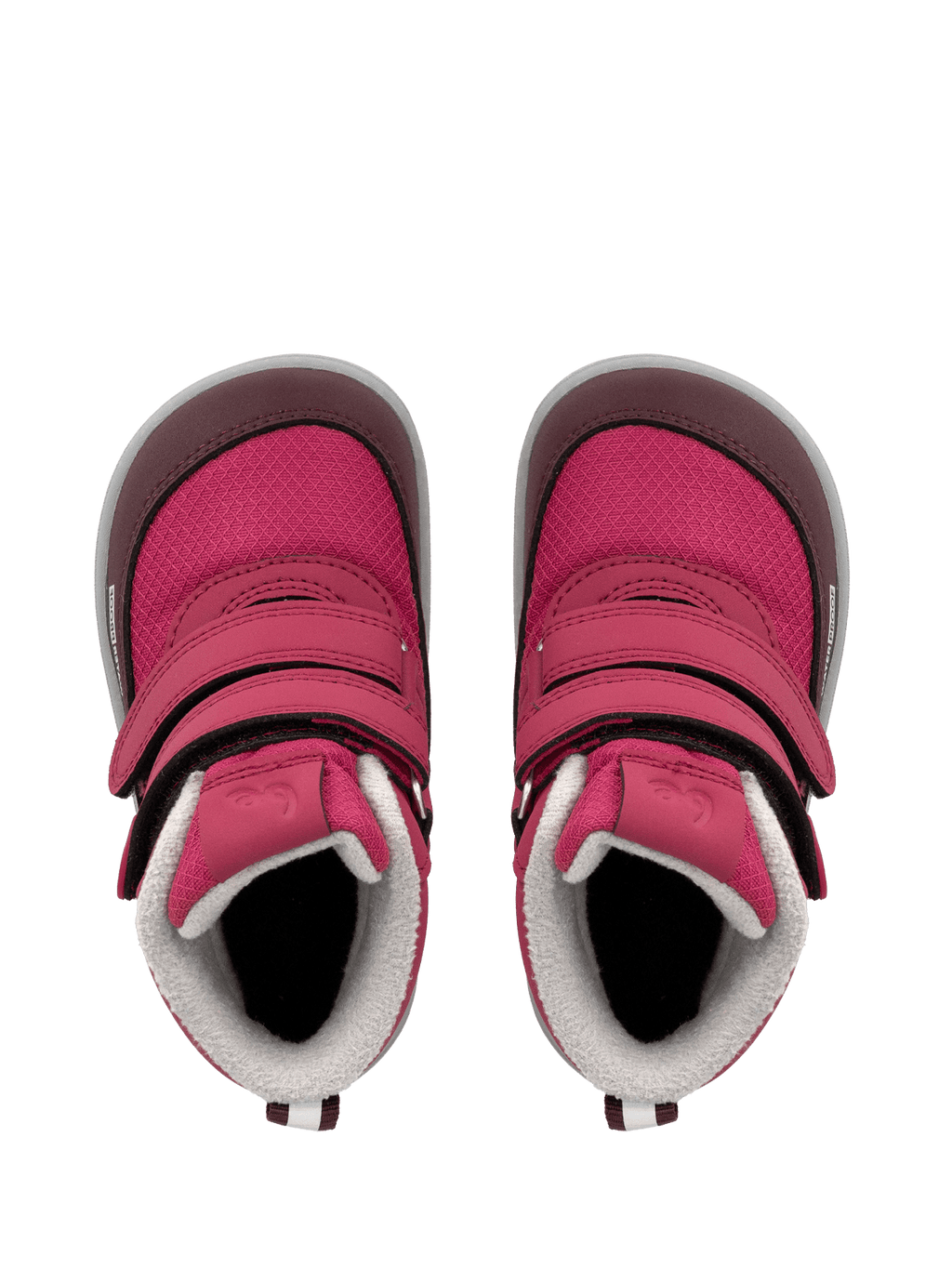 Kids winter barefoot boots Be Lenka Zippu Preschool - Berry & Grey - Barefoot Shoe Store