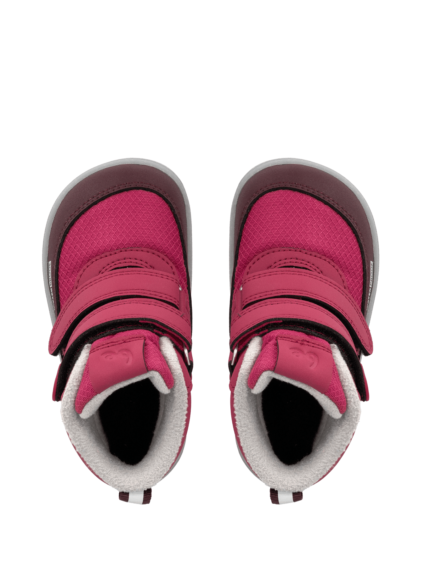 Kids winter barefoot boots Be Lenka Zippu Preschool - Berry & Grey - Barefoot Shoe Store