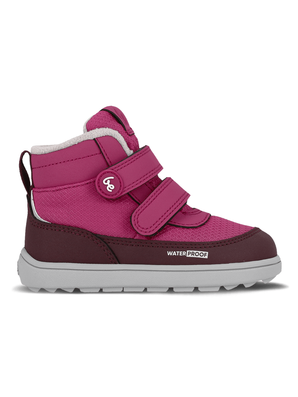 Kids winter barefoot boots Be Lenka Zippu Preschool - Berry & Grey - Barefoot Shoe Store
