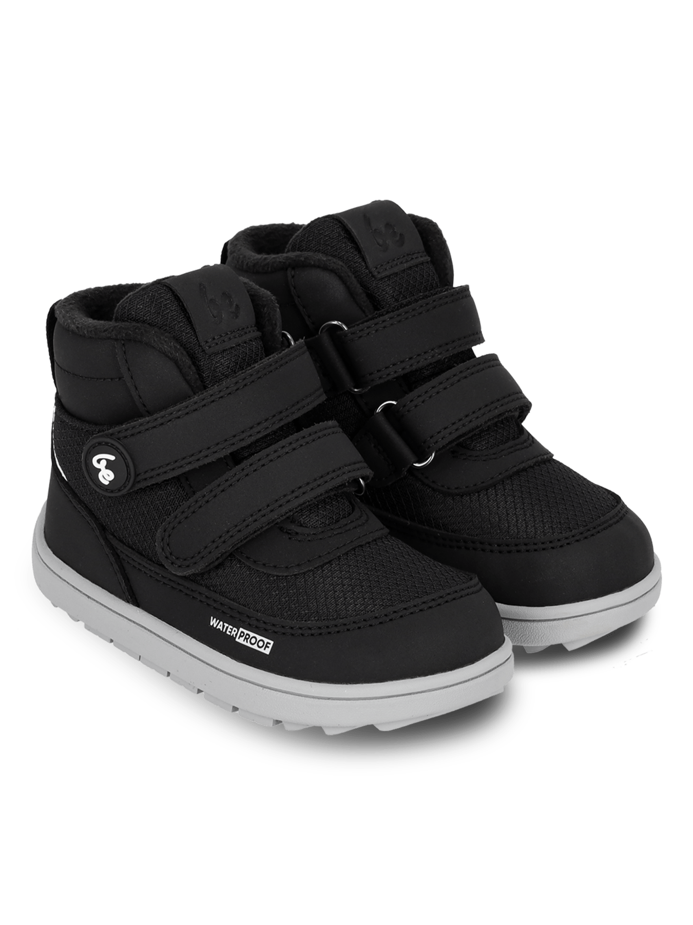 Kids winter barefoot boots Be Lenka Zippu Preschool - Black & Grey - Barefoot Shoe Store