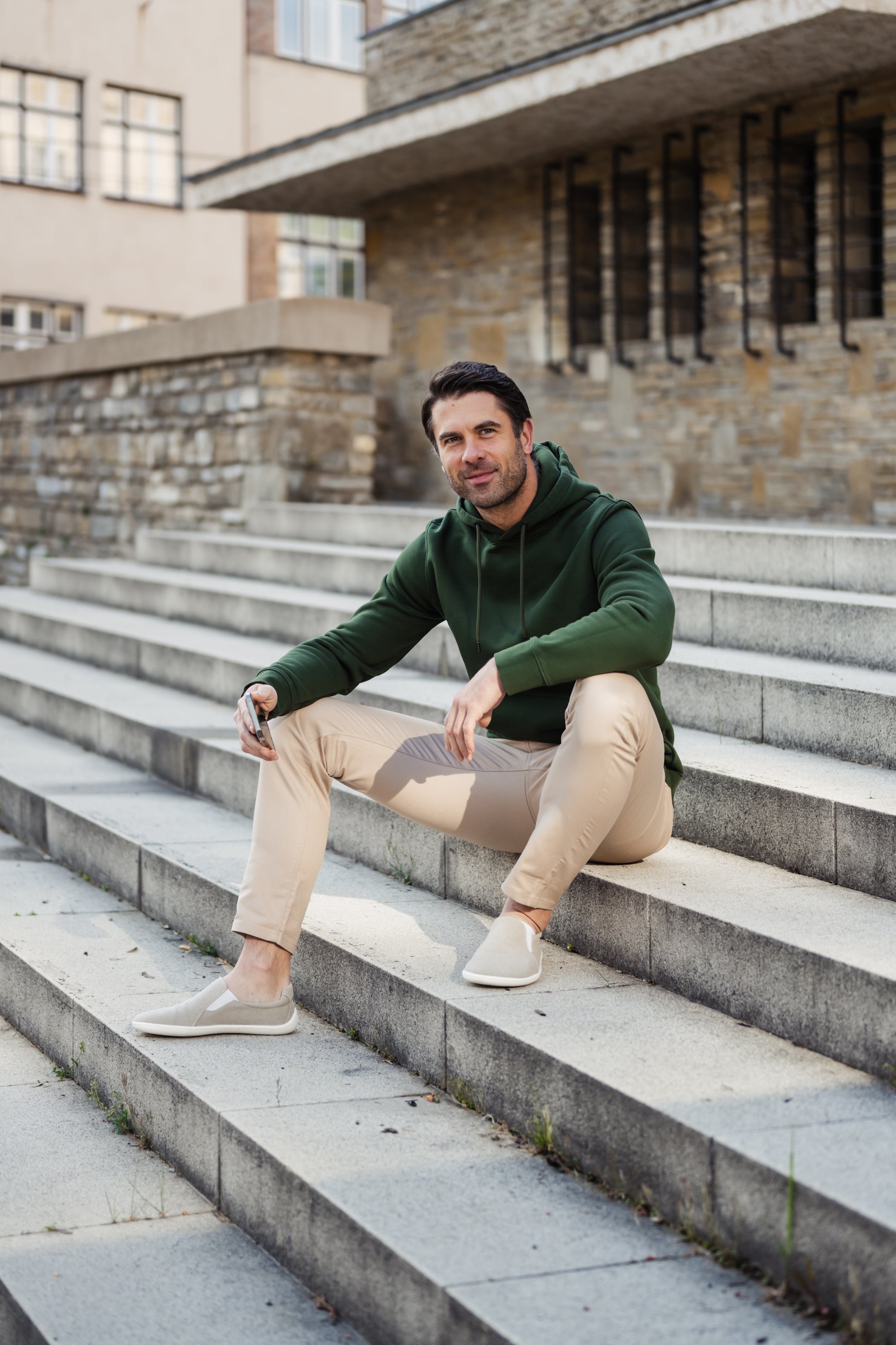 Men’s Hoodie Be Lenka Essentials - Dark Green
