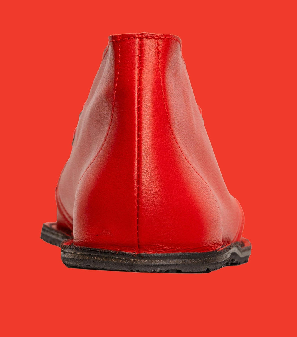 Red Barefoot Desert Boots | Barefoot Pals - Barefoot Shoe Store