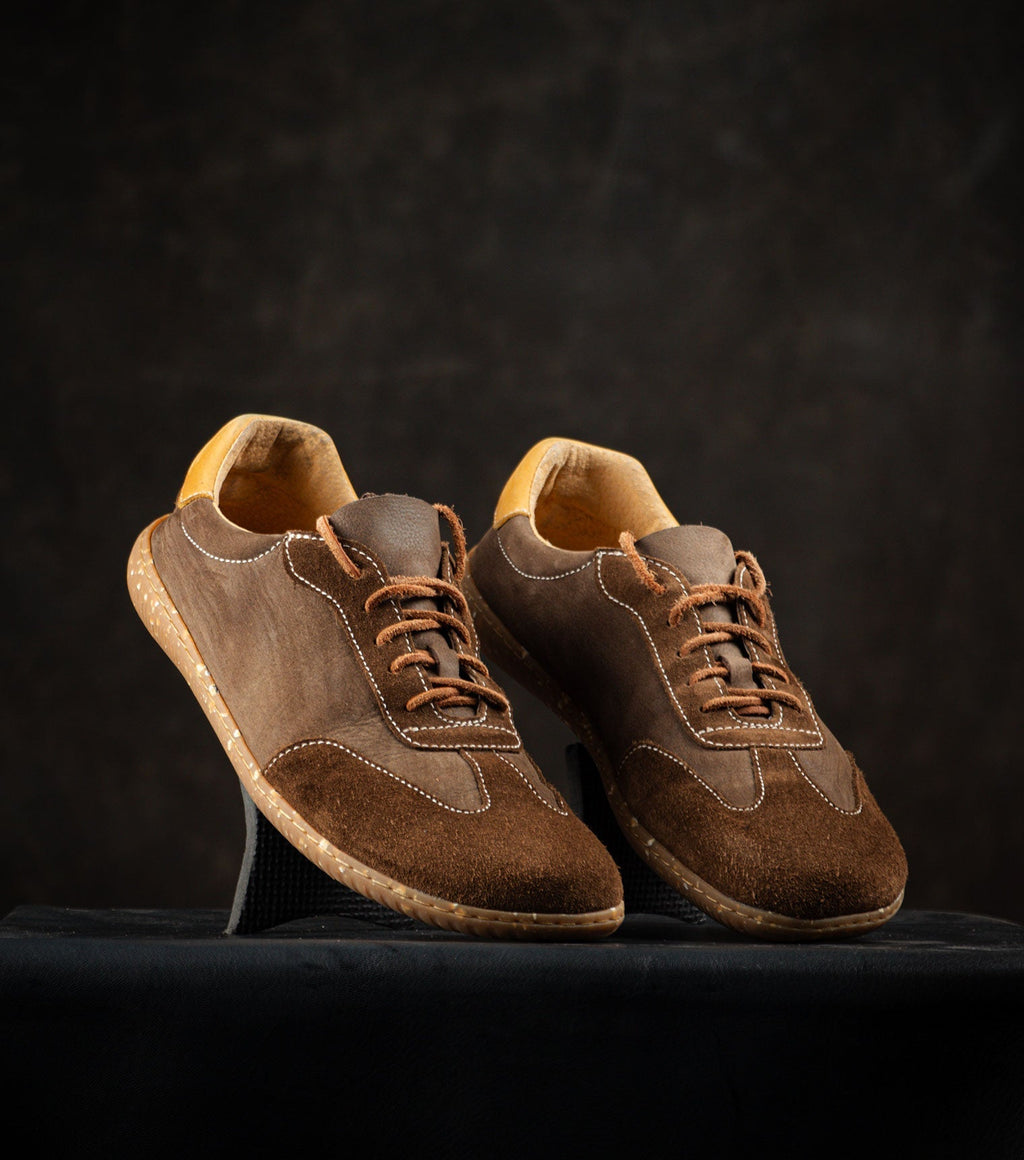 Sneaky Ninjas | Barefoot Retro Trainers Brown - Barefoot Shoe Store