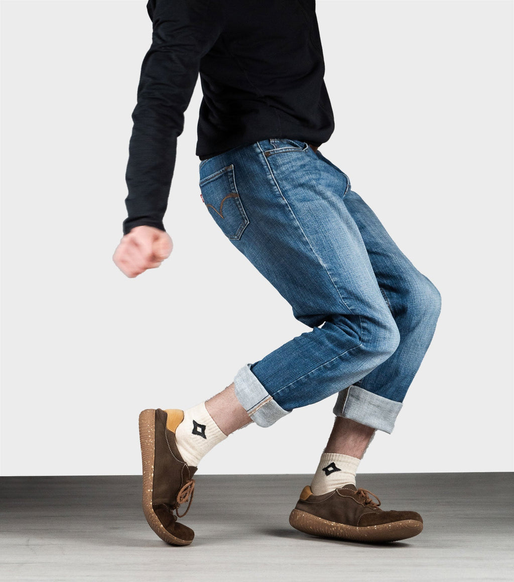 Sneaky Ninjas | Barefoot Retro Trainers Brown - Barefoot Shoe Store