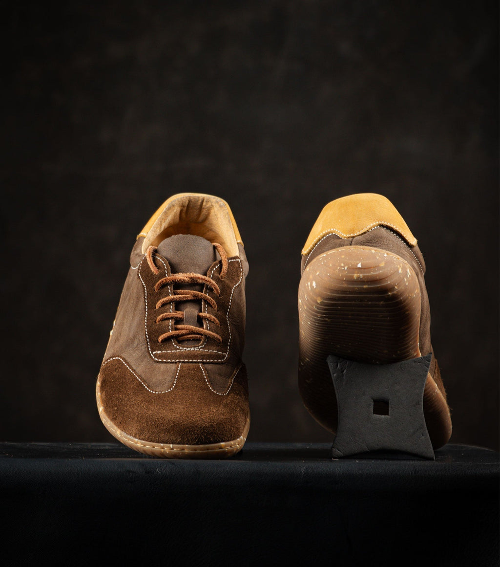 Sneaky Ninjas | Barefoot Retro Trainers Brown - Barefoot Shoe Store