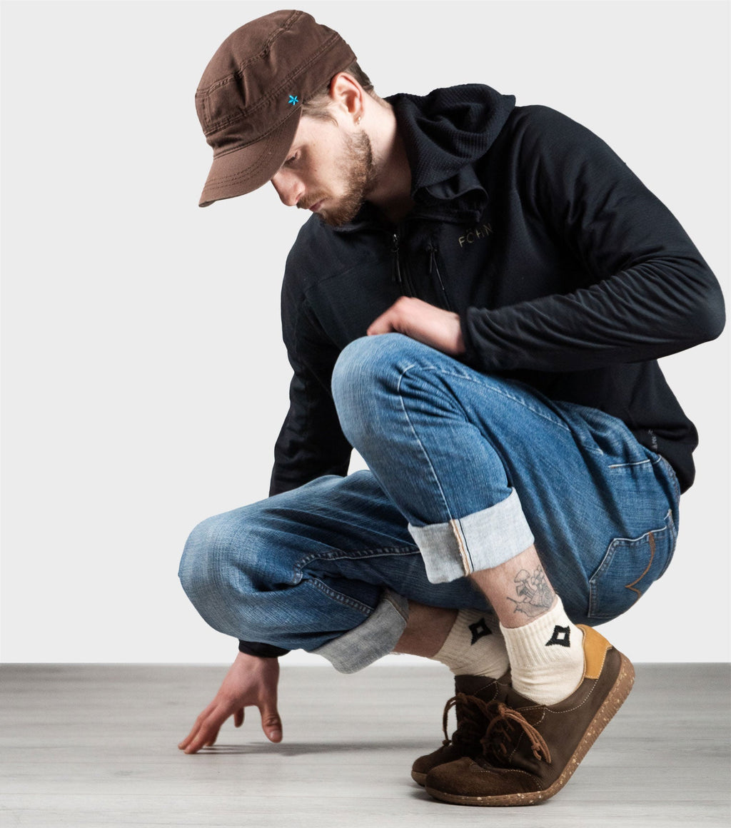 Sneaky Ninjas | Barefoot Retro Trainers Brown - Barefoot Shoe Store