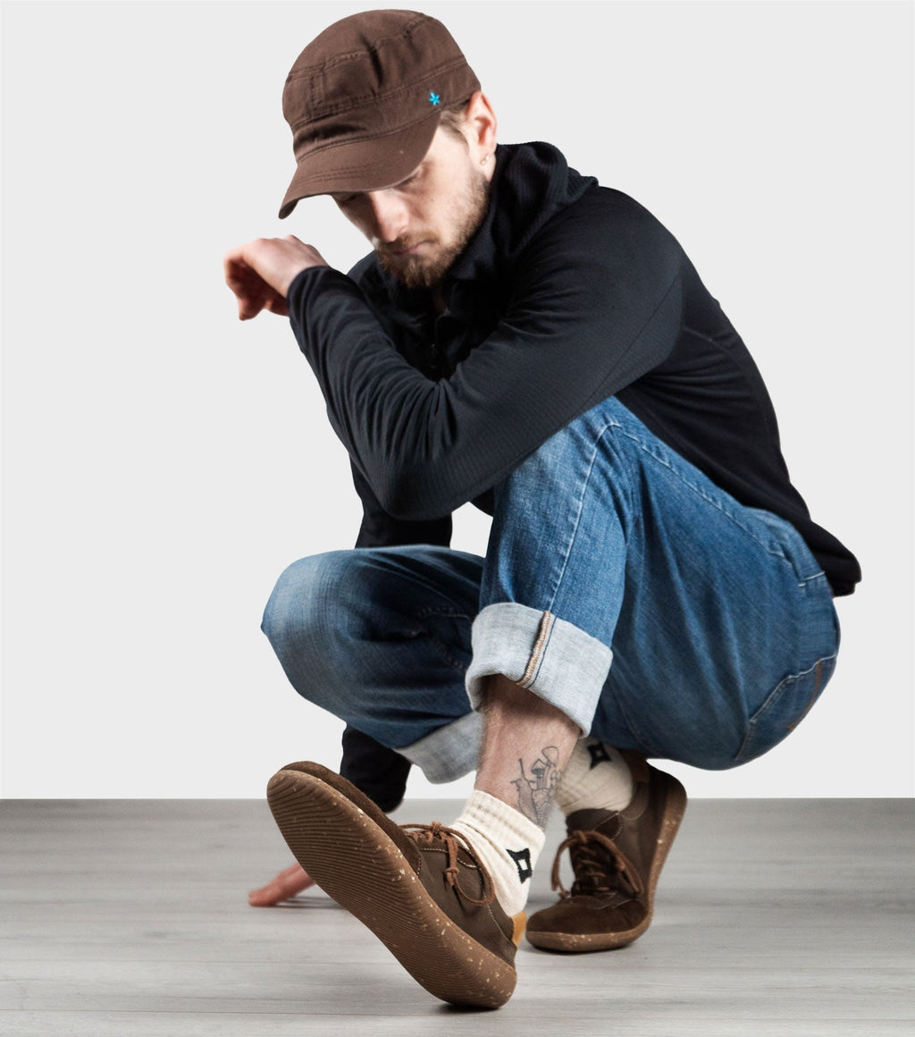 Sneaky Ninjas | Barefoot Retro Trainers Brown - Barefoot Shoe Store