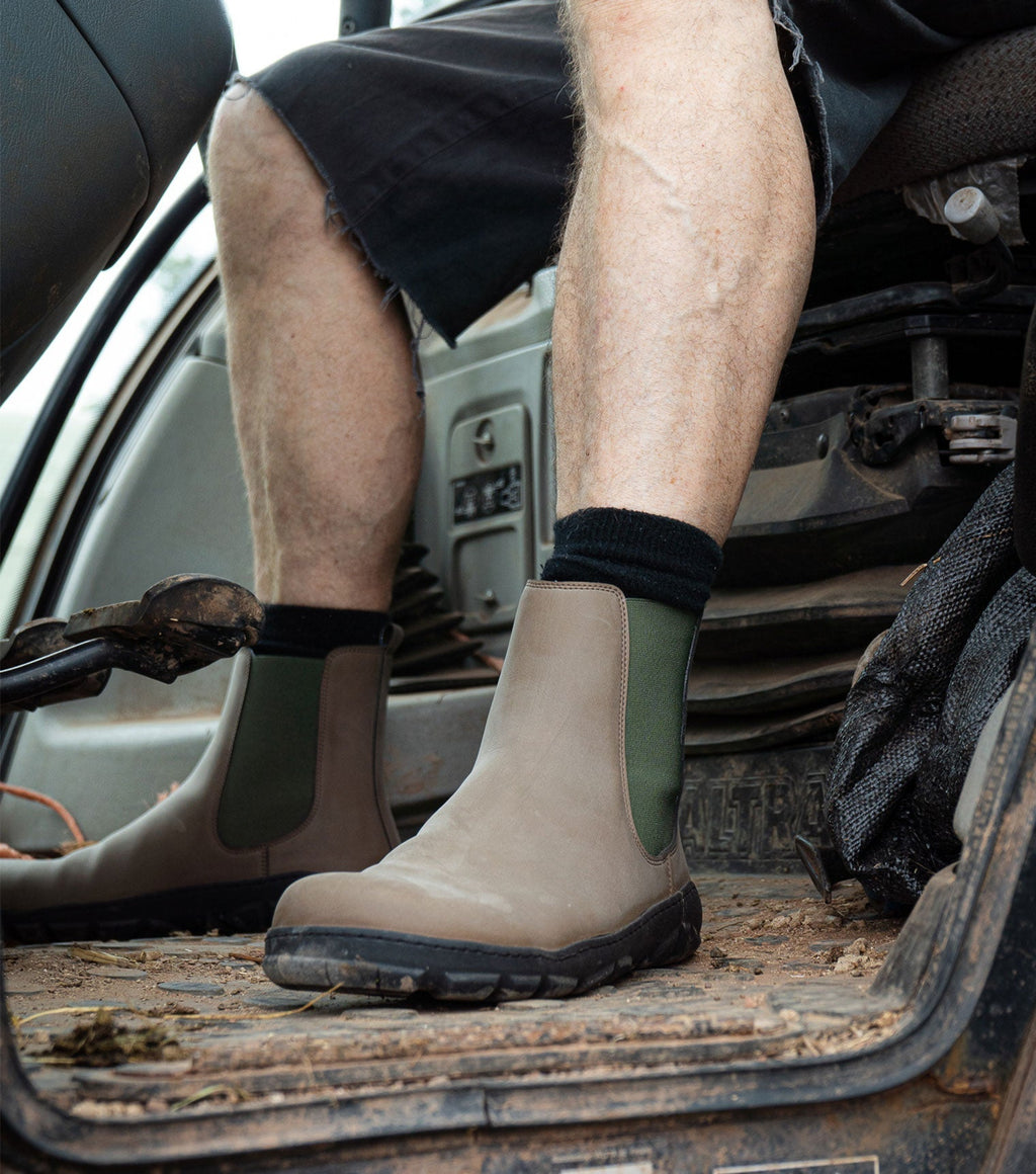 Sneaky Ninjas | Barefoot Safety Chelsea Boots in Light Brown - Barefoot Shoe Store