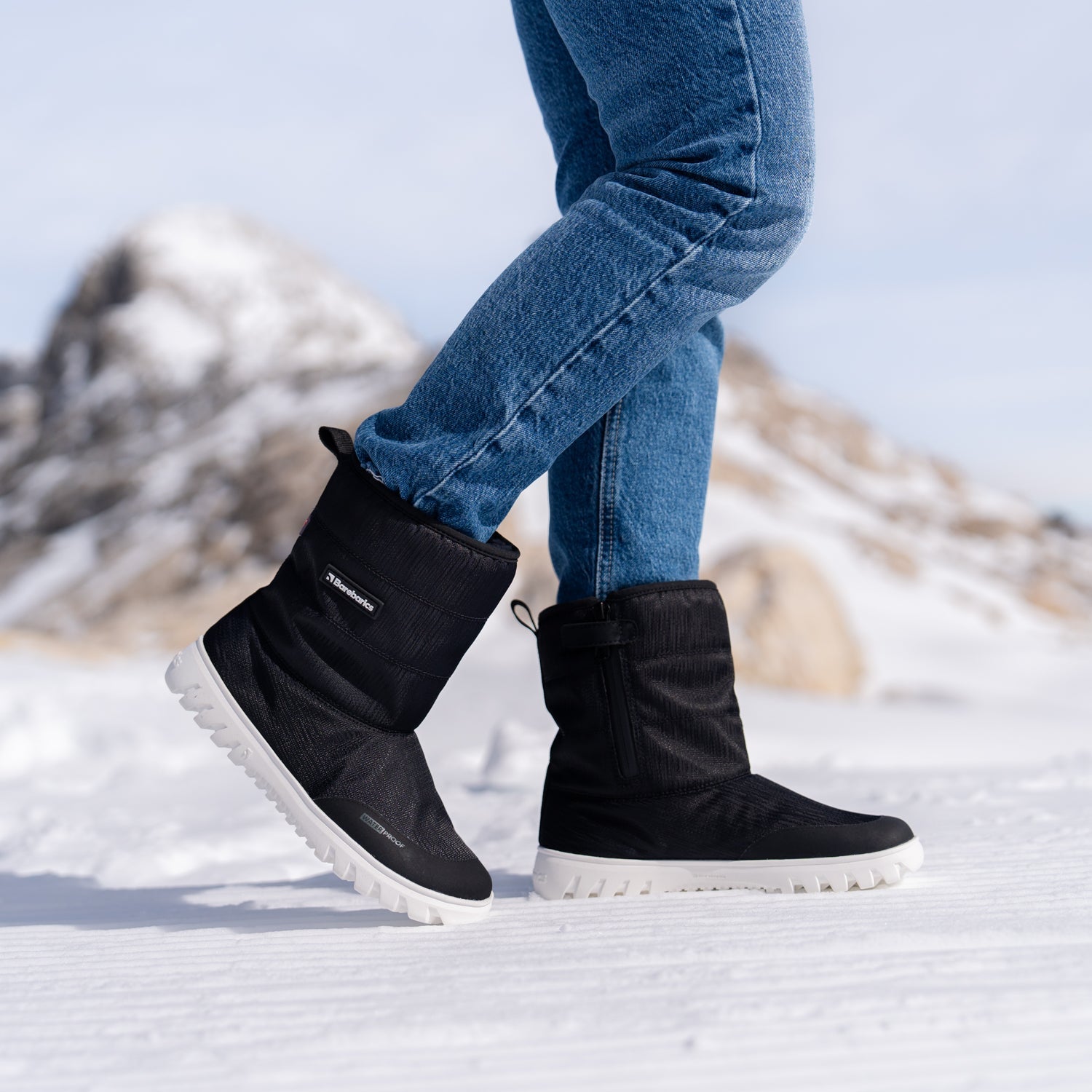 Winter Barefoot Boots Barebarics PolarStride - Black - Barefoot Shoe Store