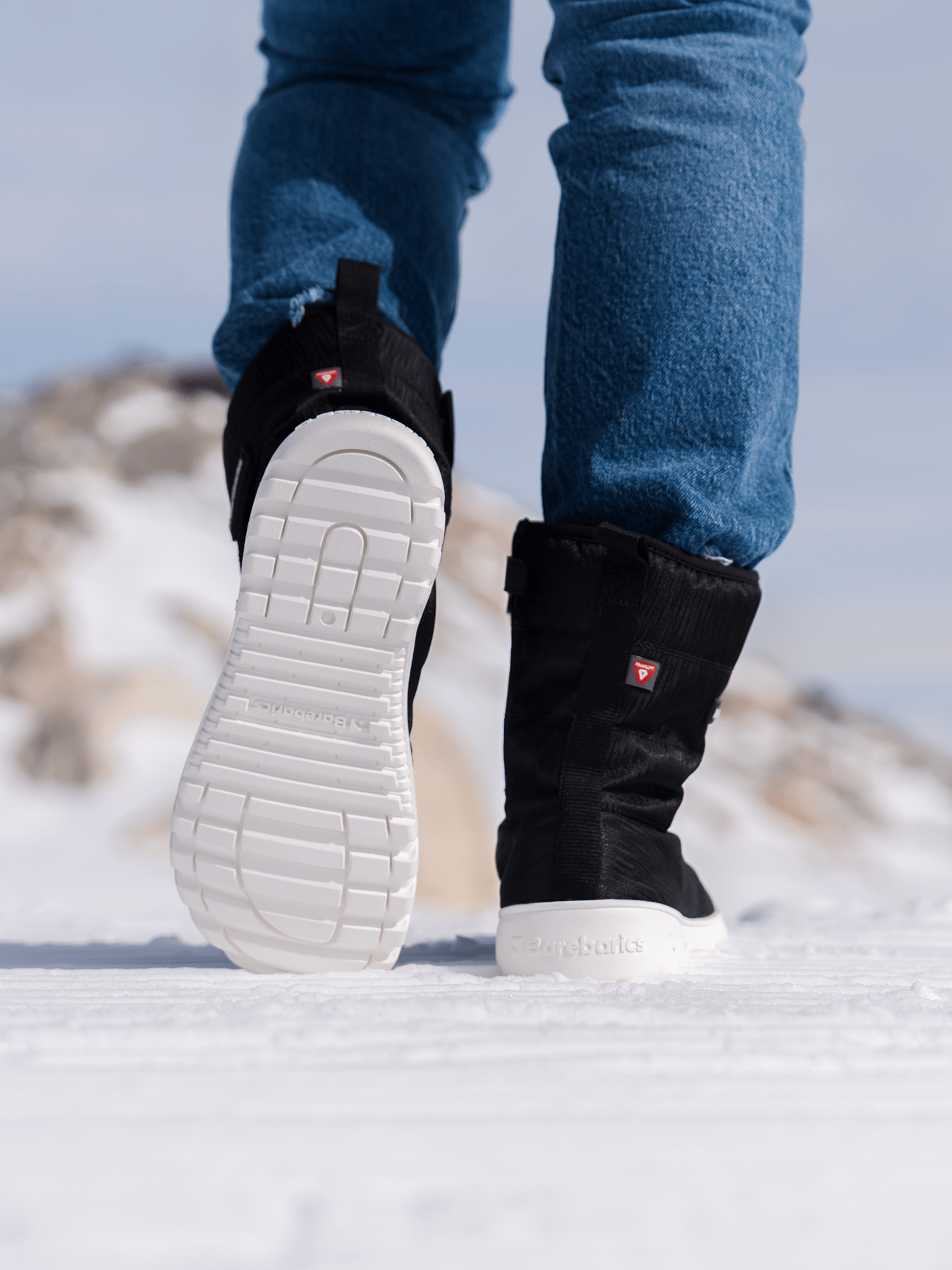 Winter Barefoot Boots Barebarics PolarStride - Black - Barefoot Shoe Store