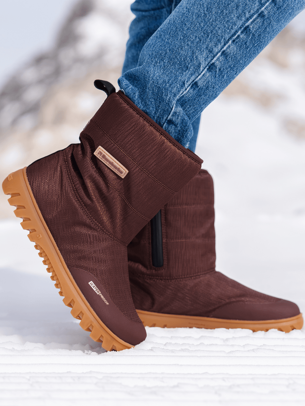 Winter Barefoot Boots Barebarics PolarStride - Copper Brown - Barefoot Shoe Store