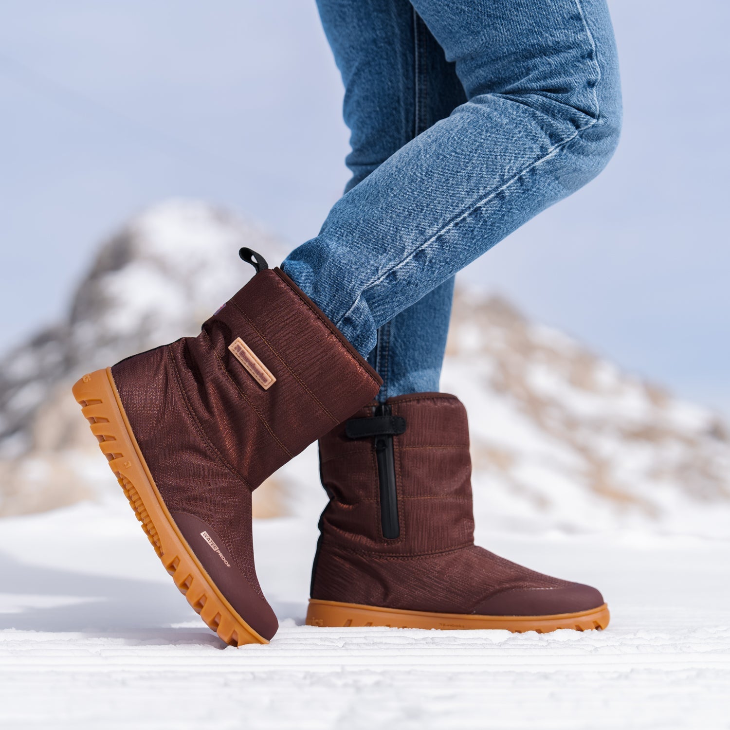 Winter Barefoot Boots Barebarics PolarStride - Copper Brown (SALE)