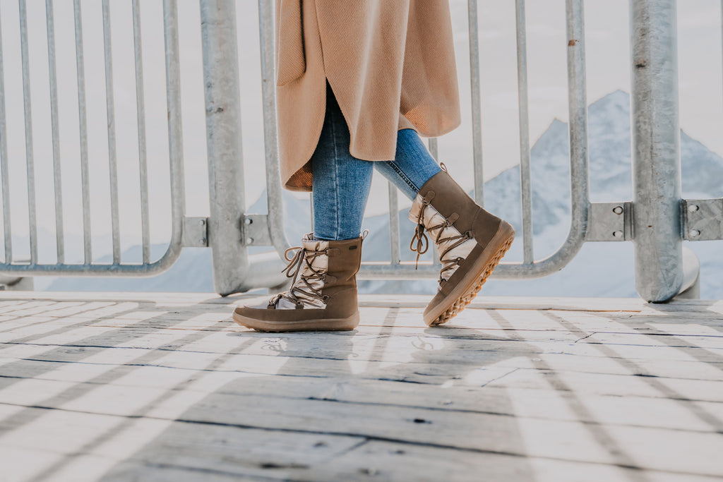 Winter Barefoot Boots Be Lenka Snowfox Woman - Champagne & Brown